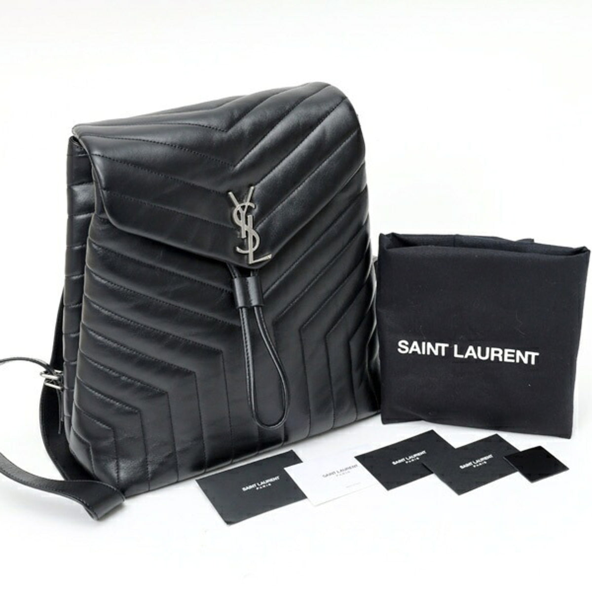 Saint Laurent Black Leather Backpack (Pre-Owned)