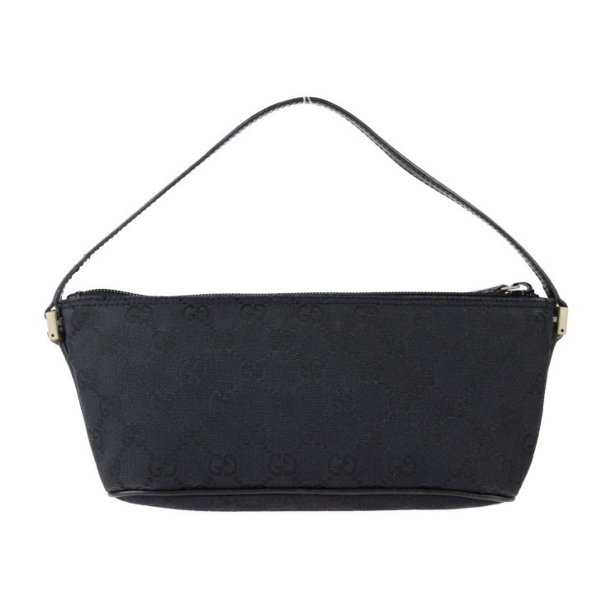 Gucci Black Canvas Leather Handbag (Pre-Owned)