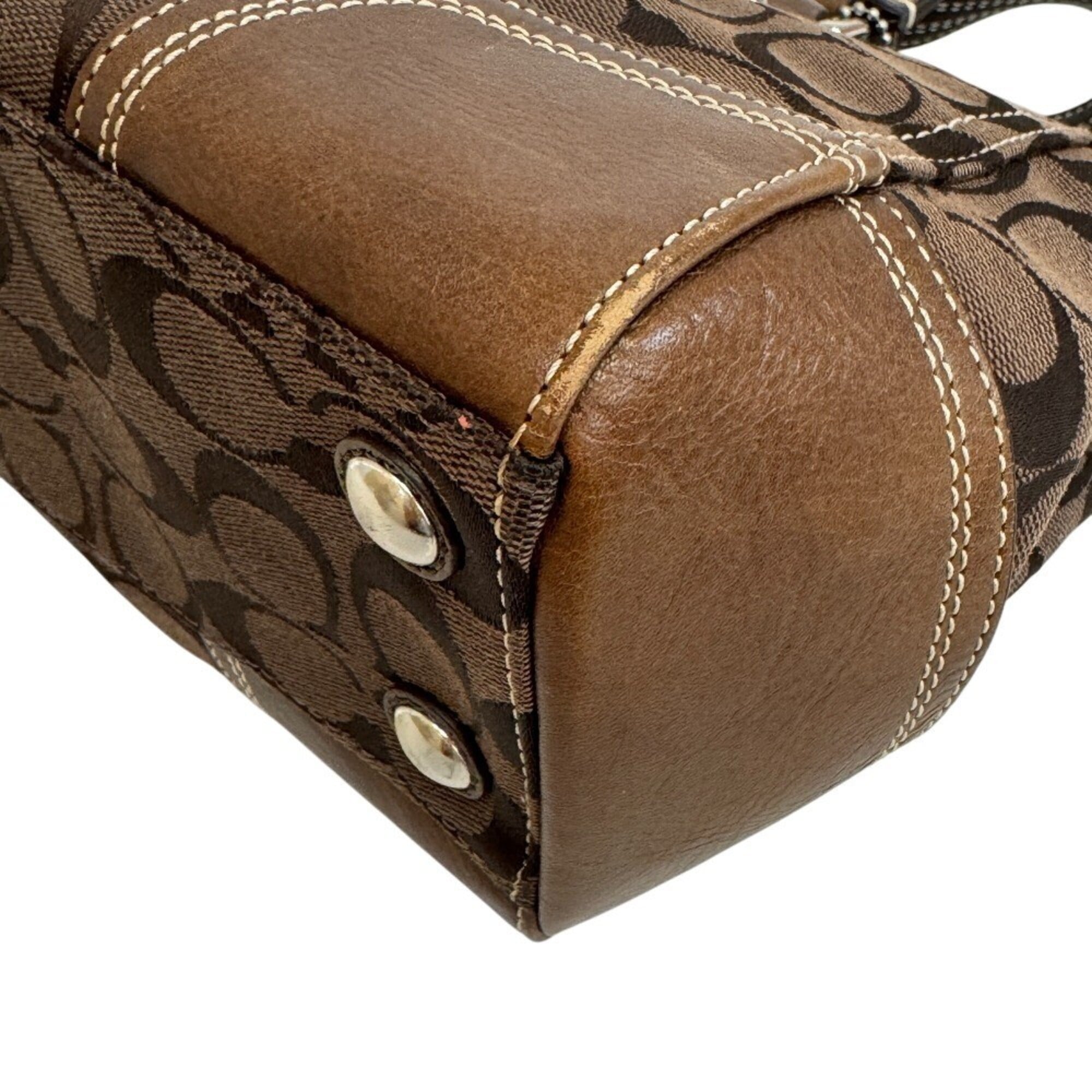 Coach Signature Brown Canvas Tote Bag (Pre-Owned)