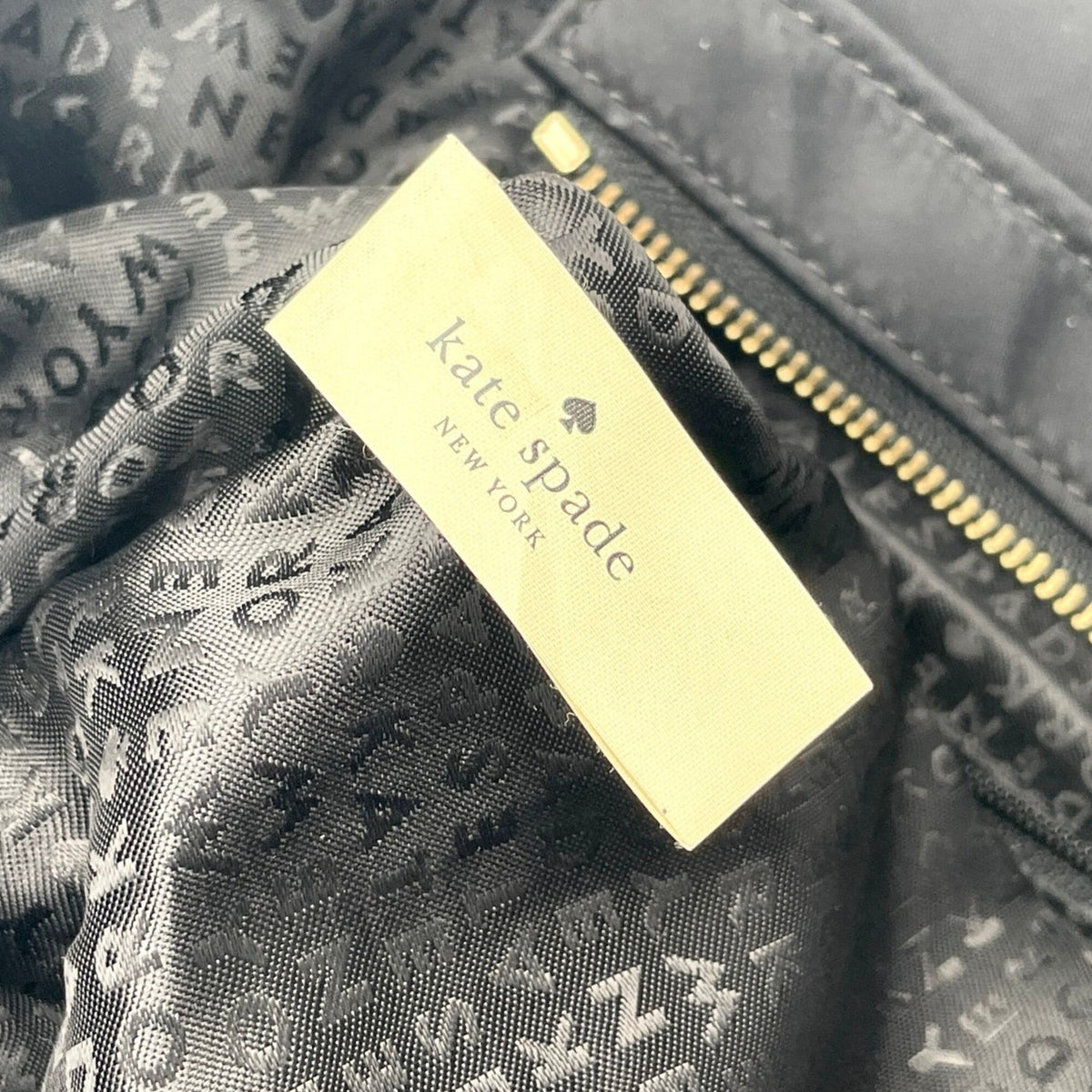 Kate Spade Black Nylon Leather Handbag Tote Bag (Pre-Owned)