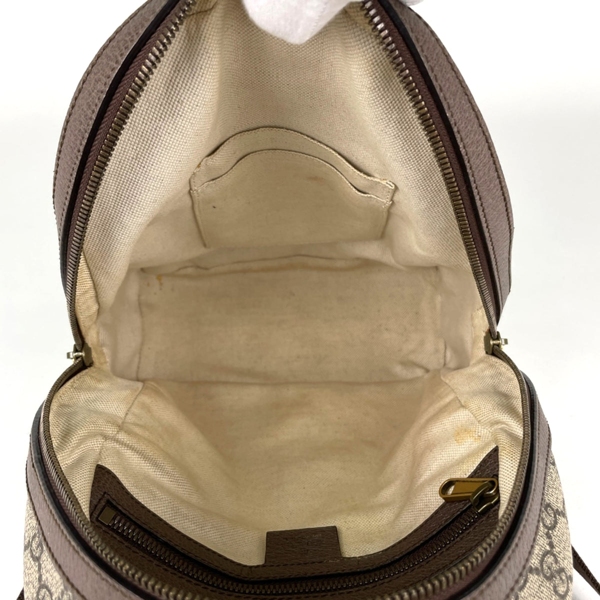 Gucci Beige Gg Supreme Leather Backpack (Pre-Owned)