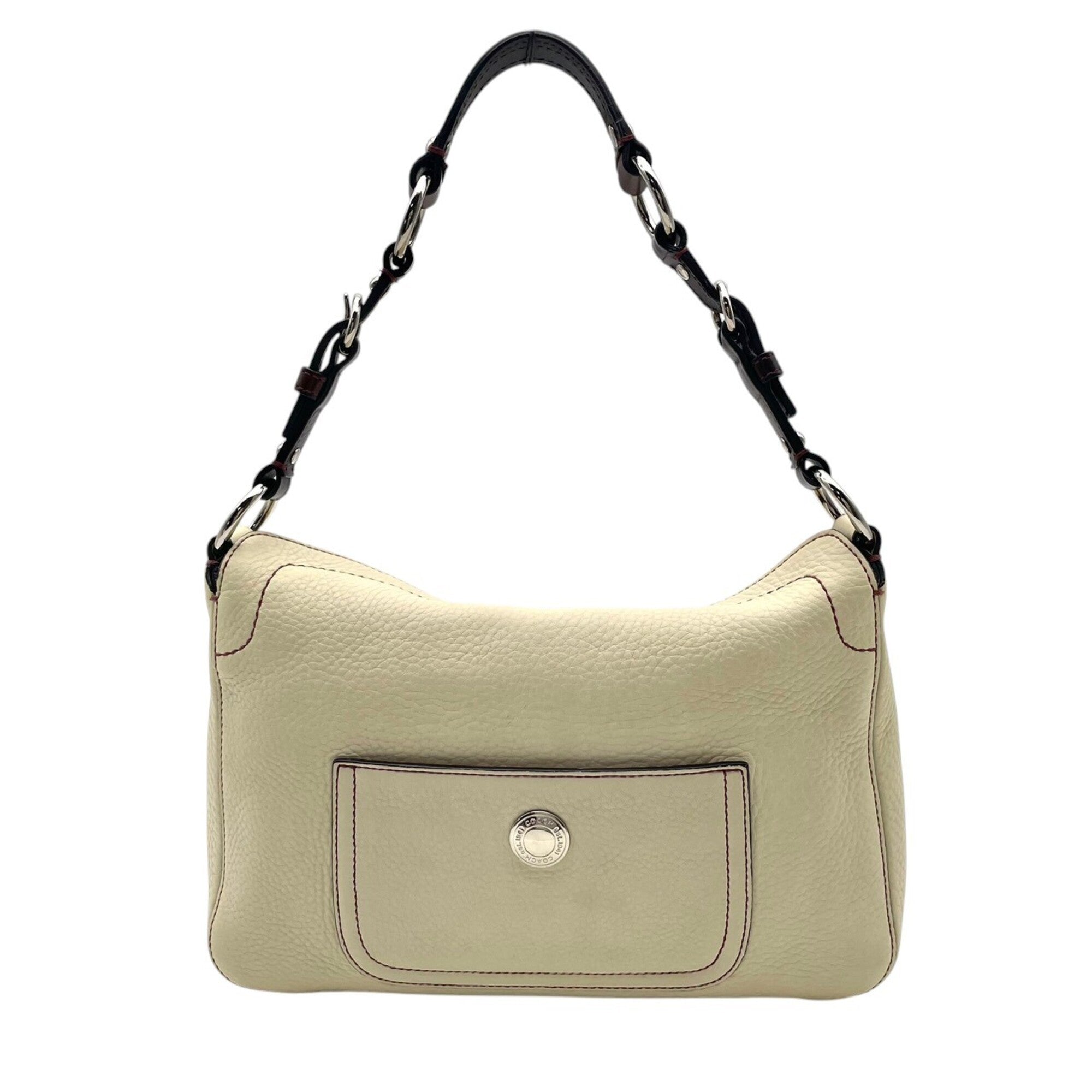 Coach Ivory Leather Handbag Shoulder Bag (Pre-Owned)