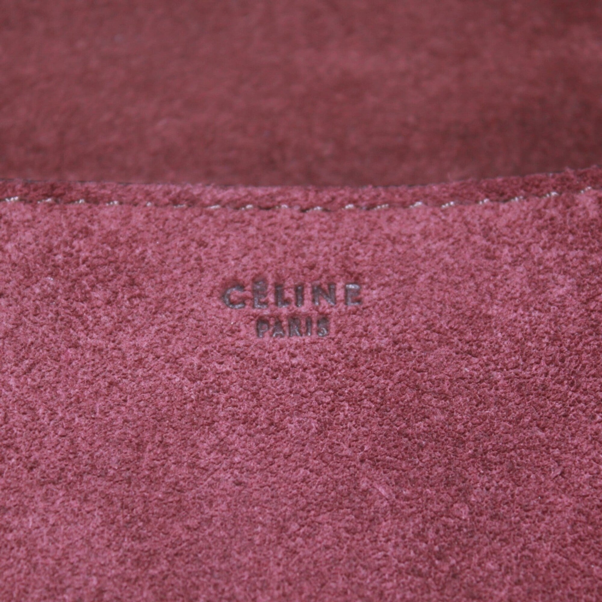 Celine Bordeaux Leather Suede Clutch Bag Shoulder Bag (Pre-Owned)