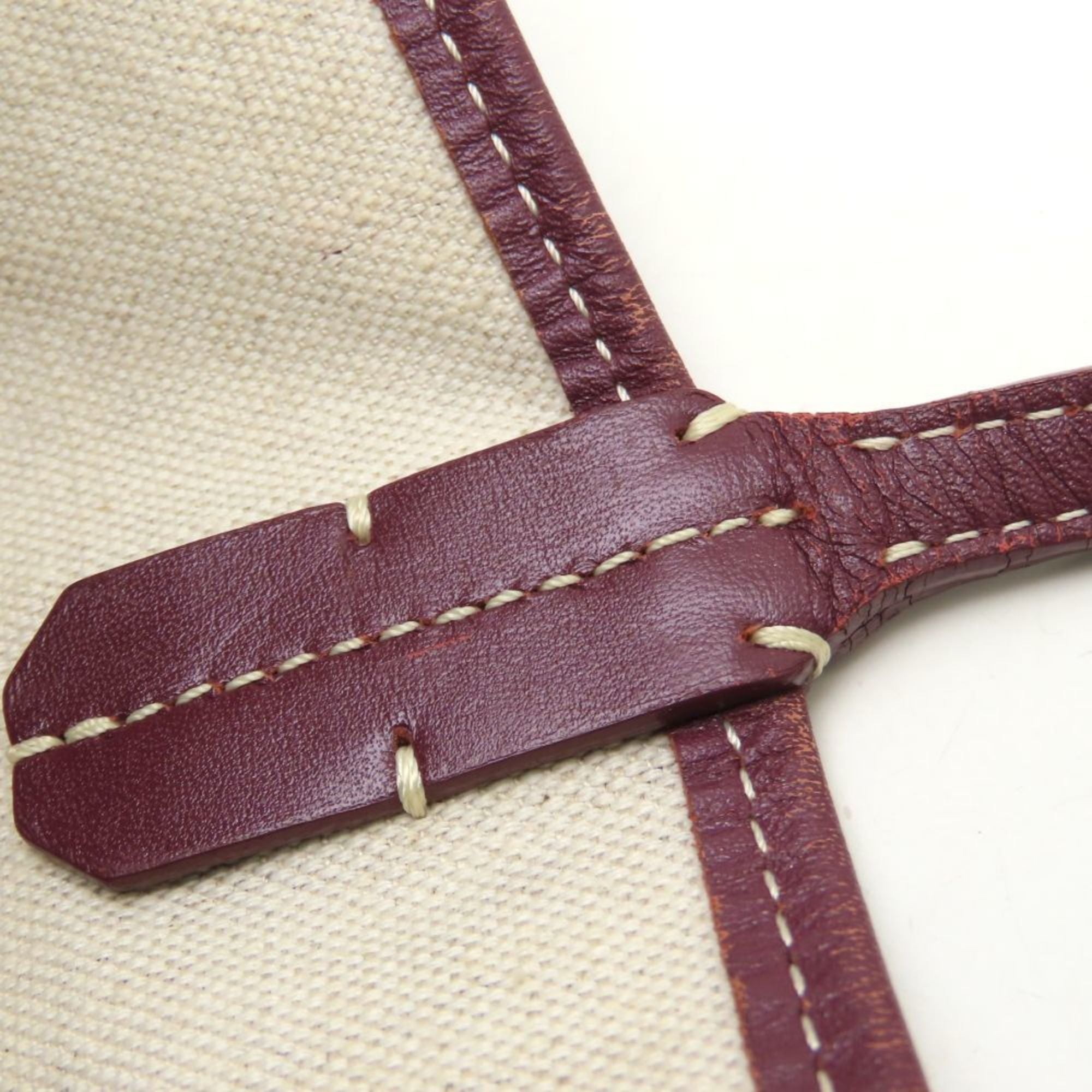 Goyard Burgundy Coated Canvas Leather Tote Bag (Pre-Owned)