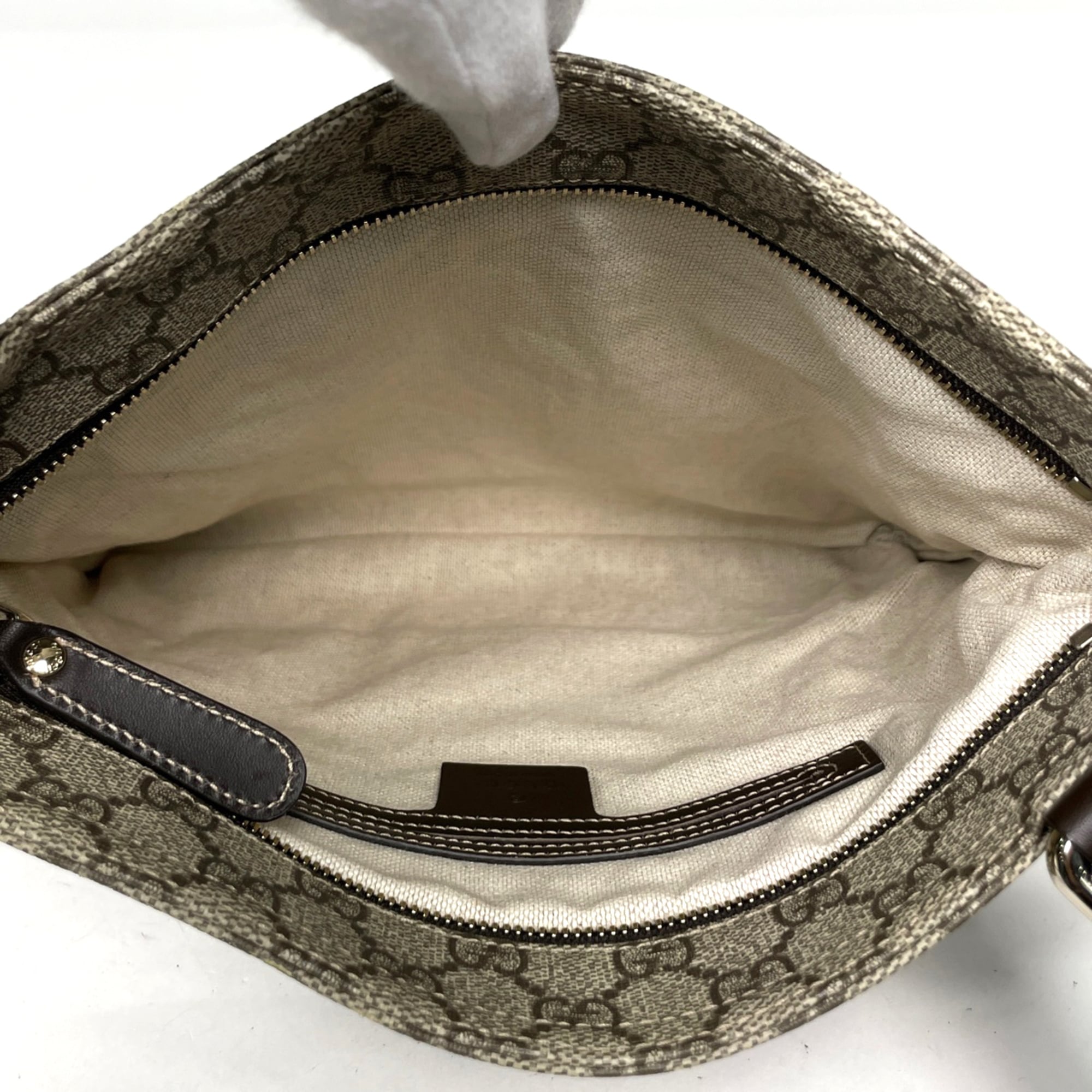 Gucci Brown Coated Canvas Leather Shoulder Bag (Pre-Owned)
