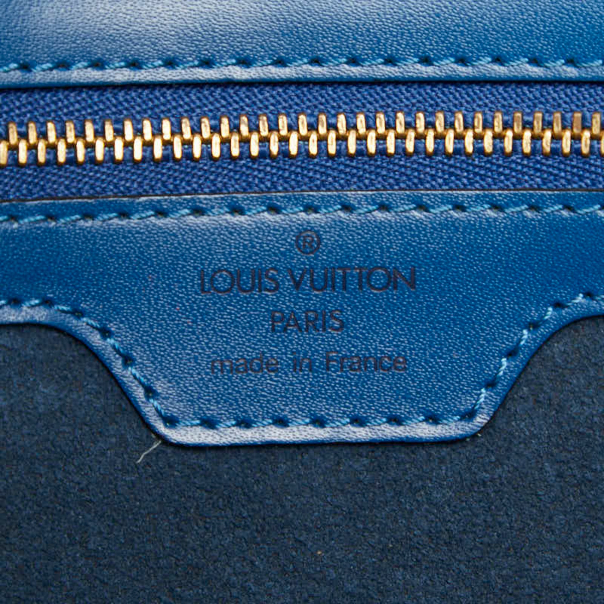Louis Vuitton Toledo Blue Leather Shoulder Bag Tote Bag (Pre-Owned)