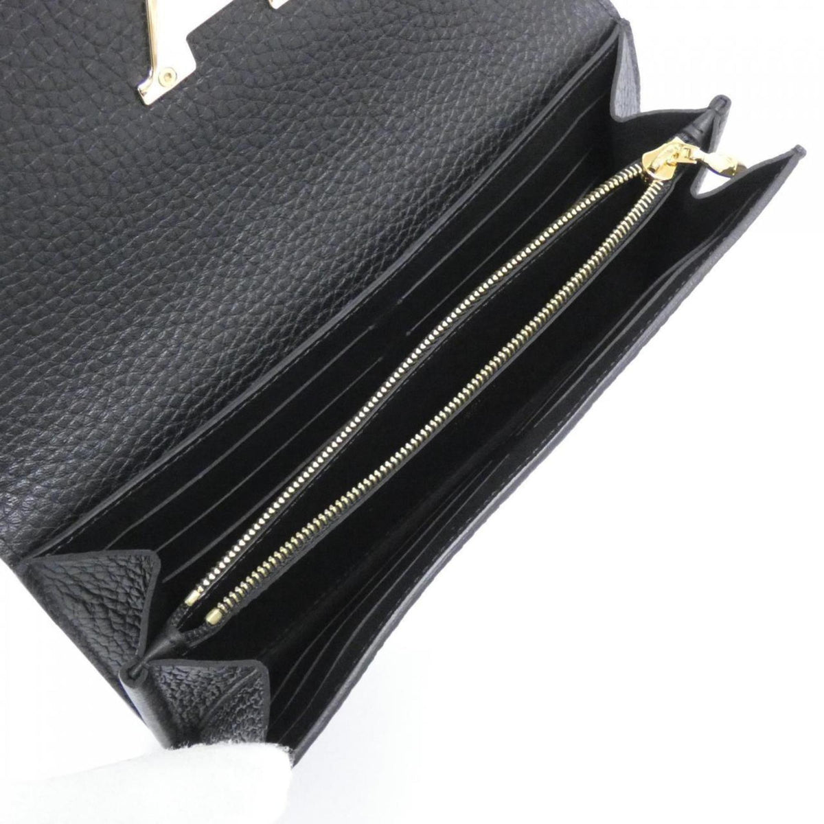 Louis Vuitton Taurillon Black Leather Long Wallet (Bi-Fold) (Pre-Owned)