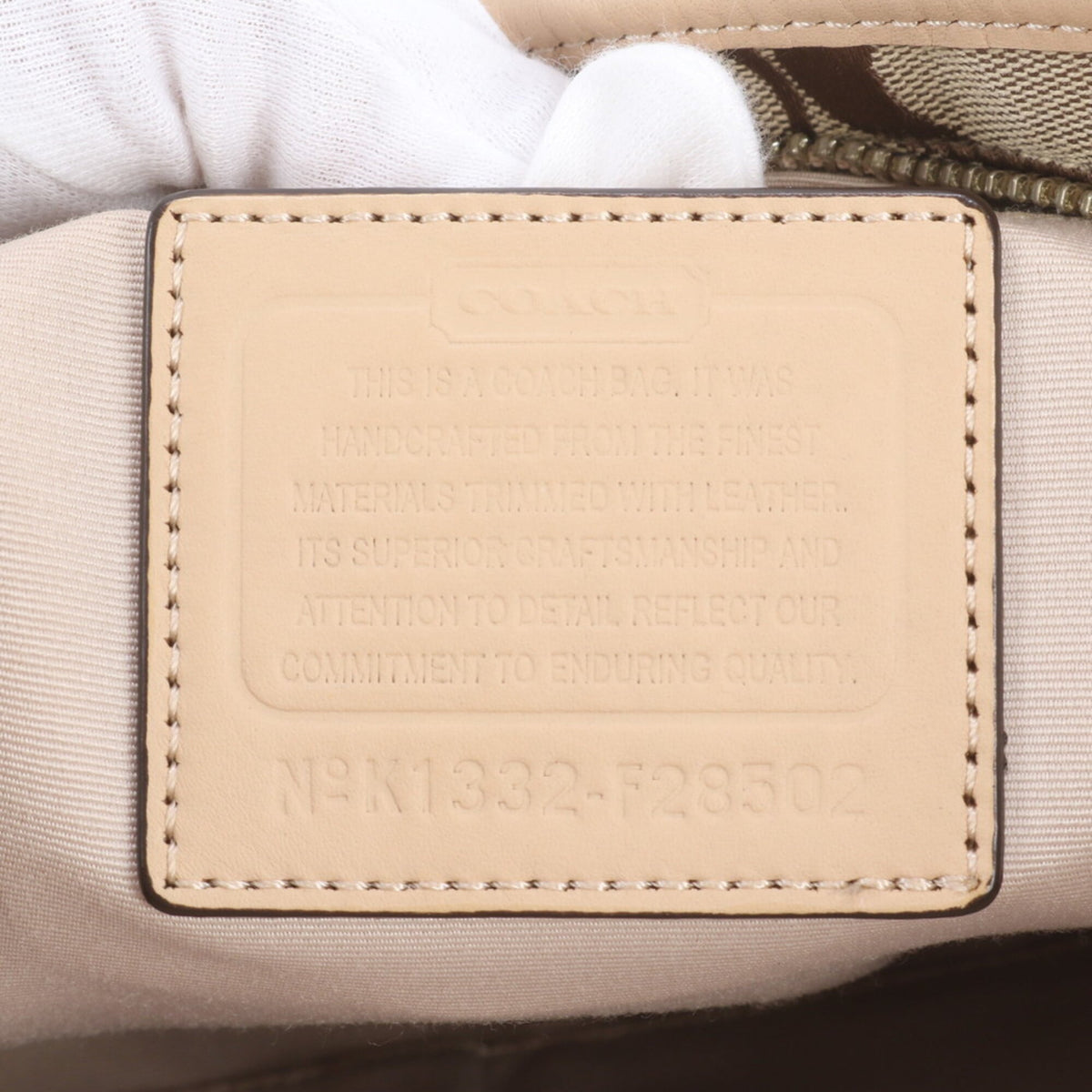 Coach Beige Leather Canvas Crossbody Bag Handbag Shoulder Bag Tote Bag (Pre-Owned)