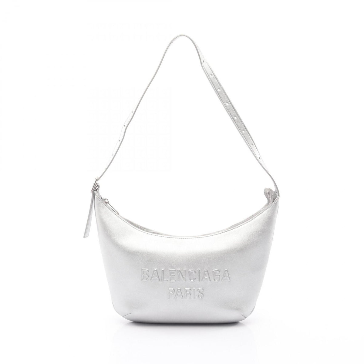 Balenciaga Silver Leather Handbag Shoulder Bag (Pre-Owned)