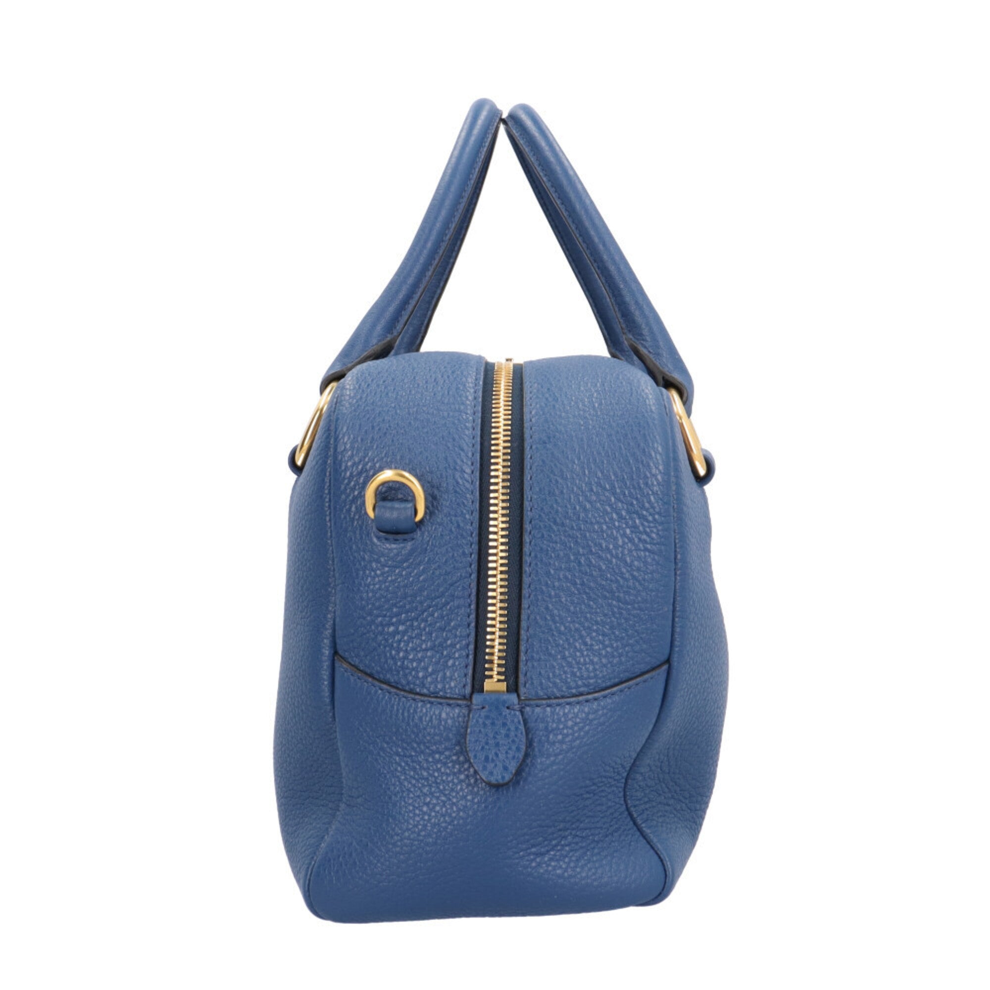 Prada Blue Leather Shoulder Bag (Pre-Owned)