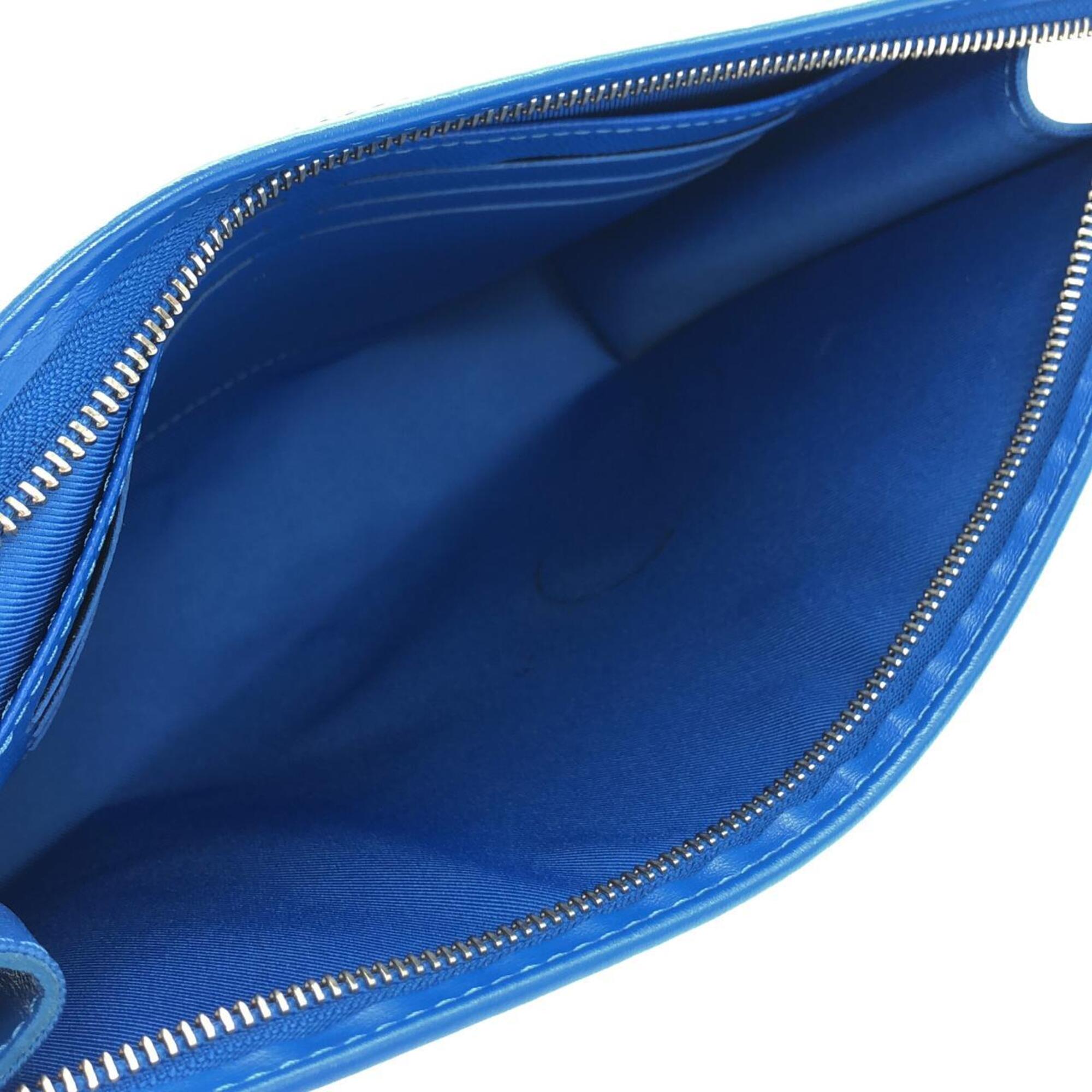 Louis Vuitton Blue Coated Canvas Handbag Pochette (Pre-Owned)