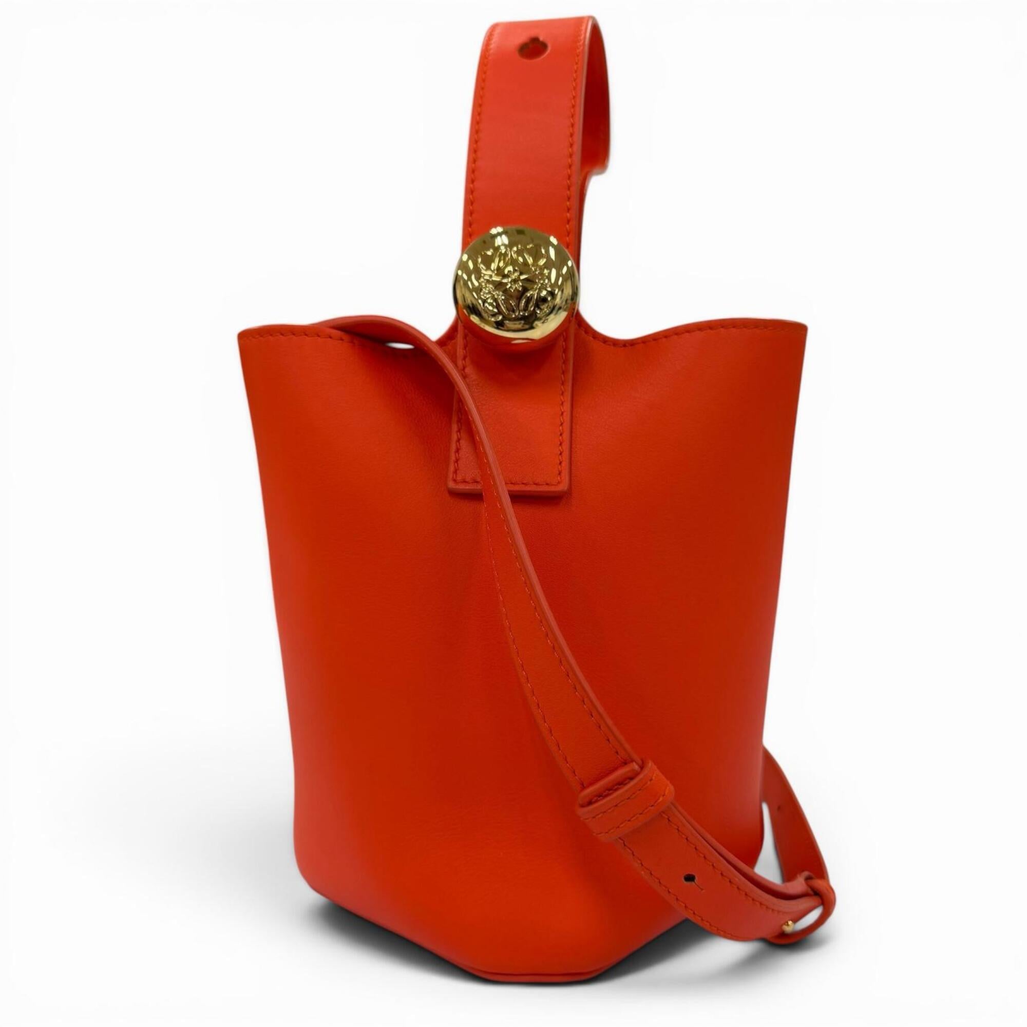 Loewe Orange Leather Handbag Shoulder Bag (Pre-Owned)