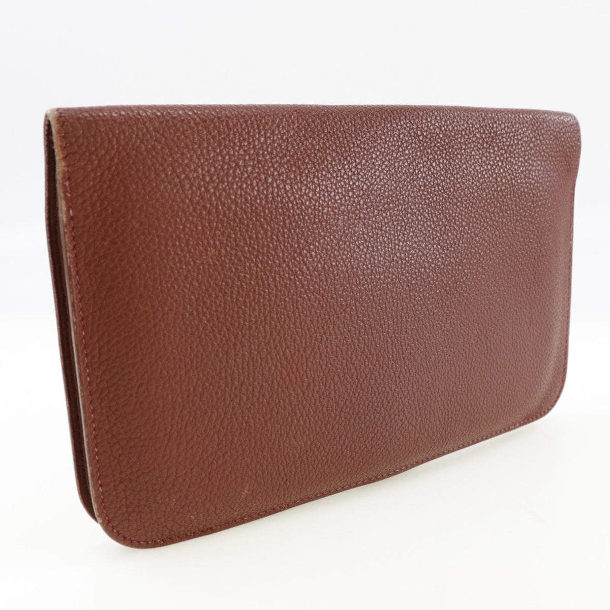 Hermes Bordeaux Taurillon Clemence Leather Coin Purse/Coin Case (Pre-Owned)