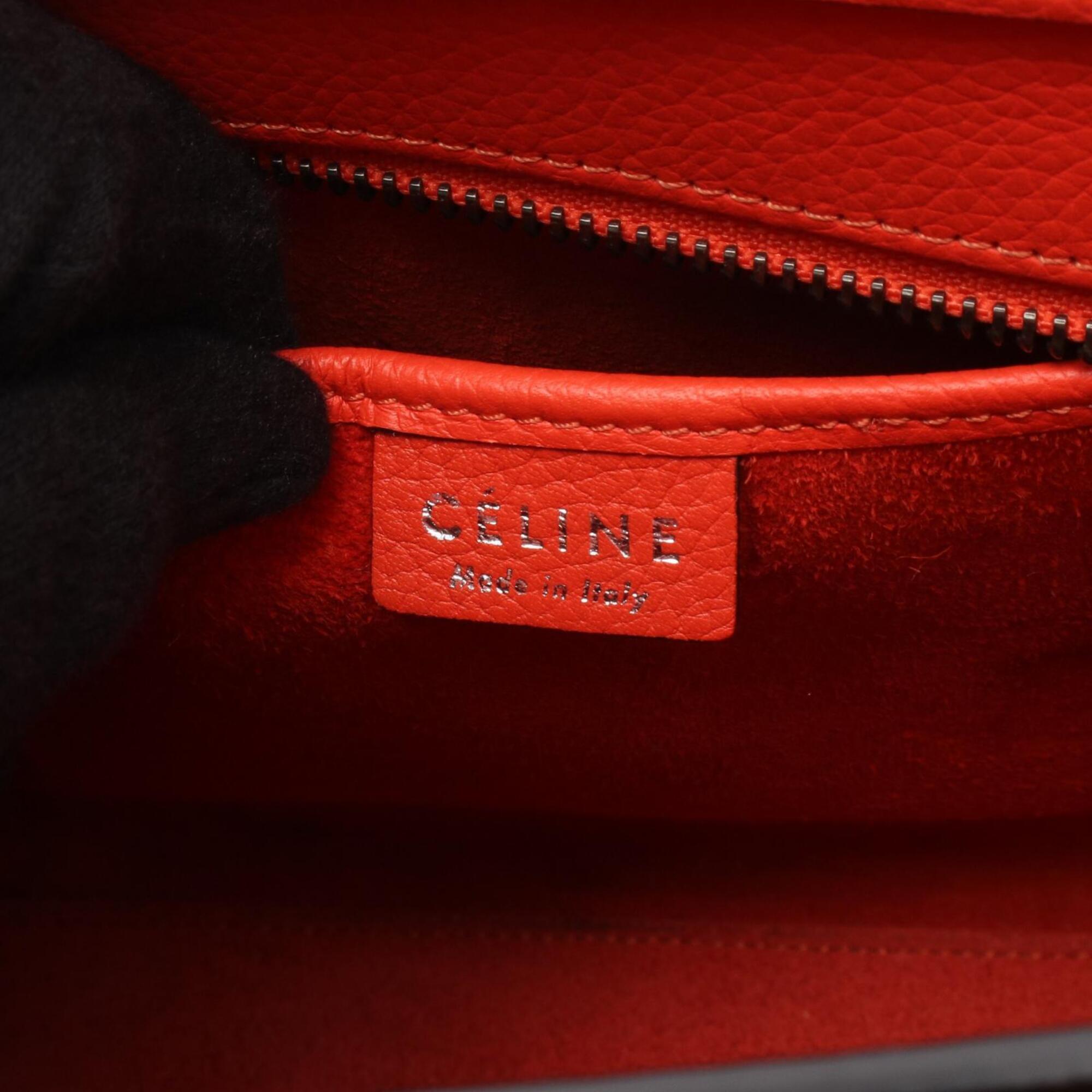 Celine Red Color Leather Handbag (Pre-Owned)