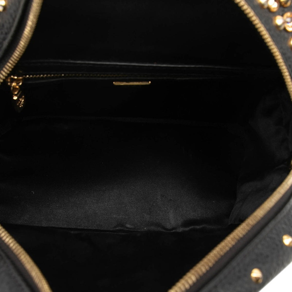 Mcm Visetos Black Leather Backpack (Pre-Owned)