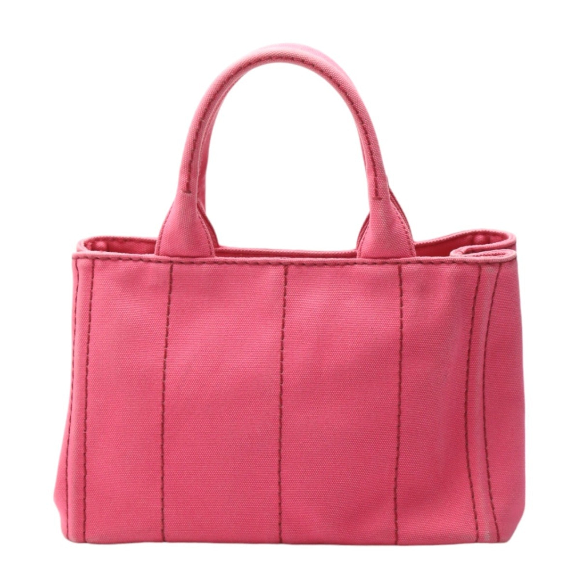 Prada Canapa Pink Cotton Canvas Tote Bag (Pre-Owned)