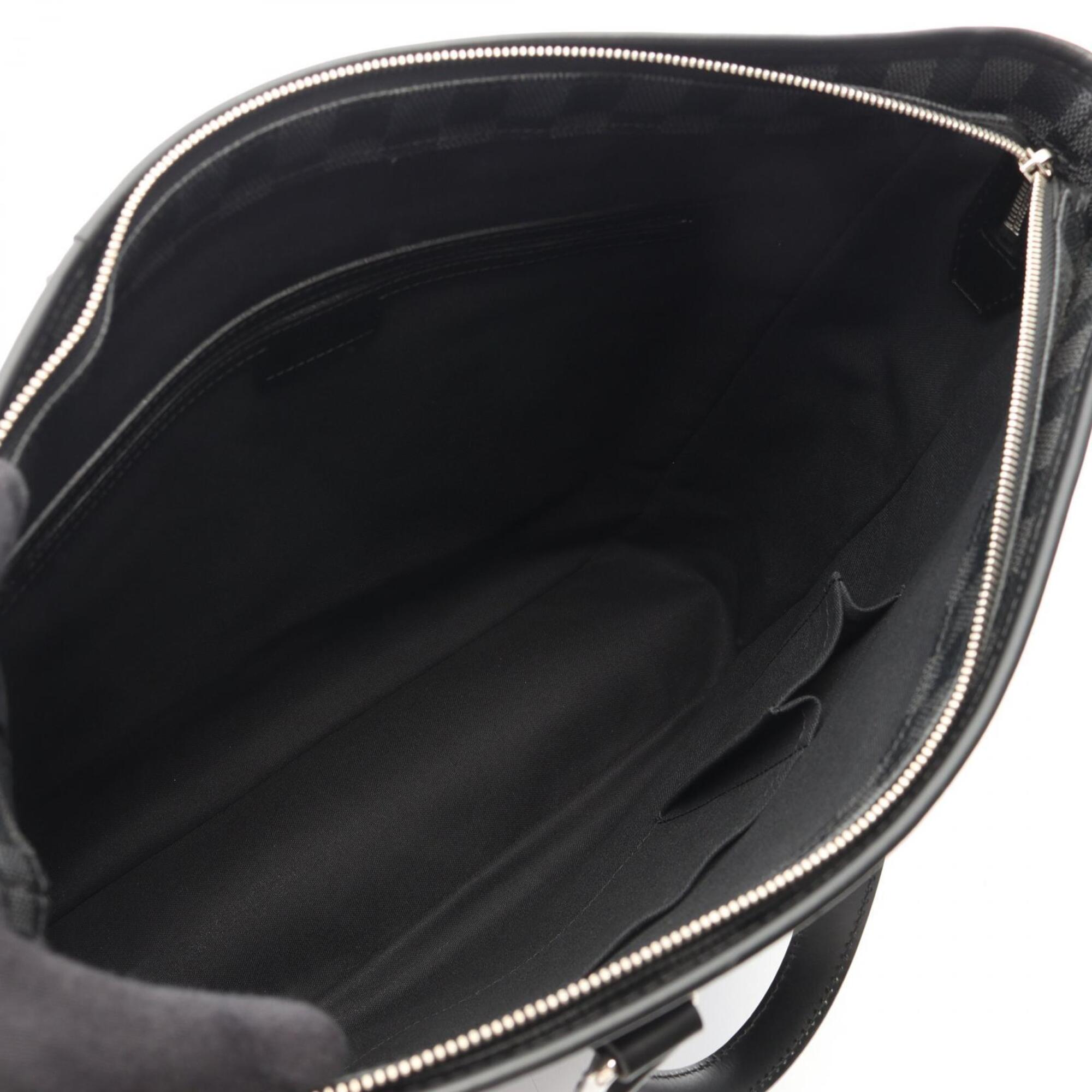Louis Vuitton Black Pvc Leather Handbag Tote Bag (Pre-Owned)