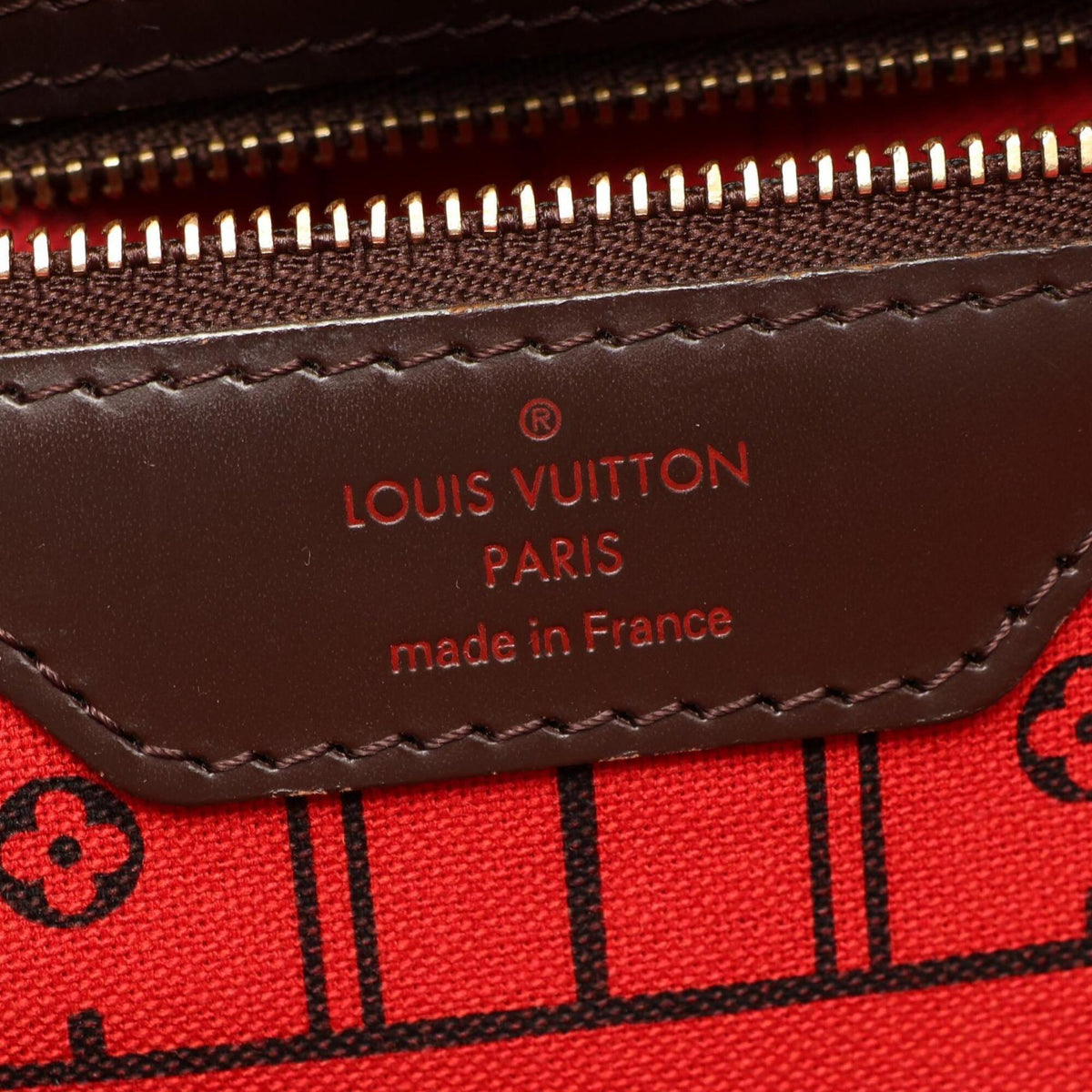 Louis Vuitton Damier Brown Coated Canvas Leather Tote Bag (Pre-Owned)