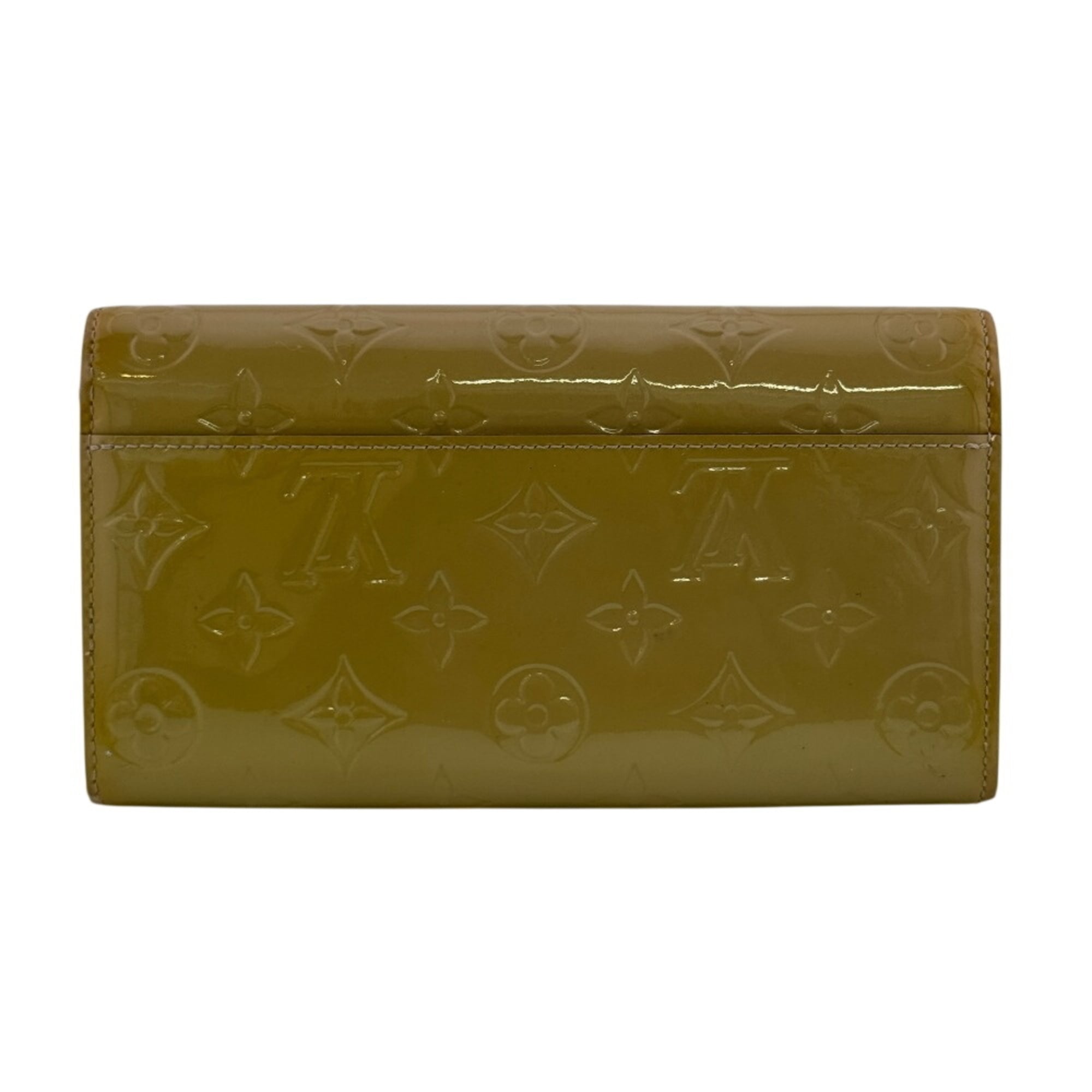 Louis Vuitton Monogram Vernis Yellow Monogram Vernis Long Wallet (Bi-Fold) (Pre-Owned)