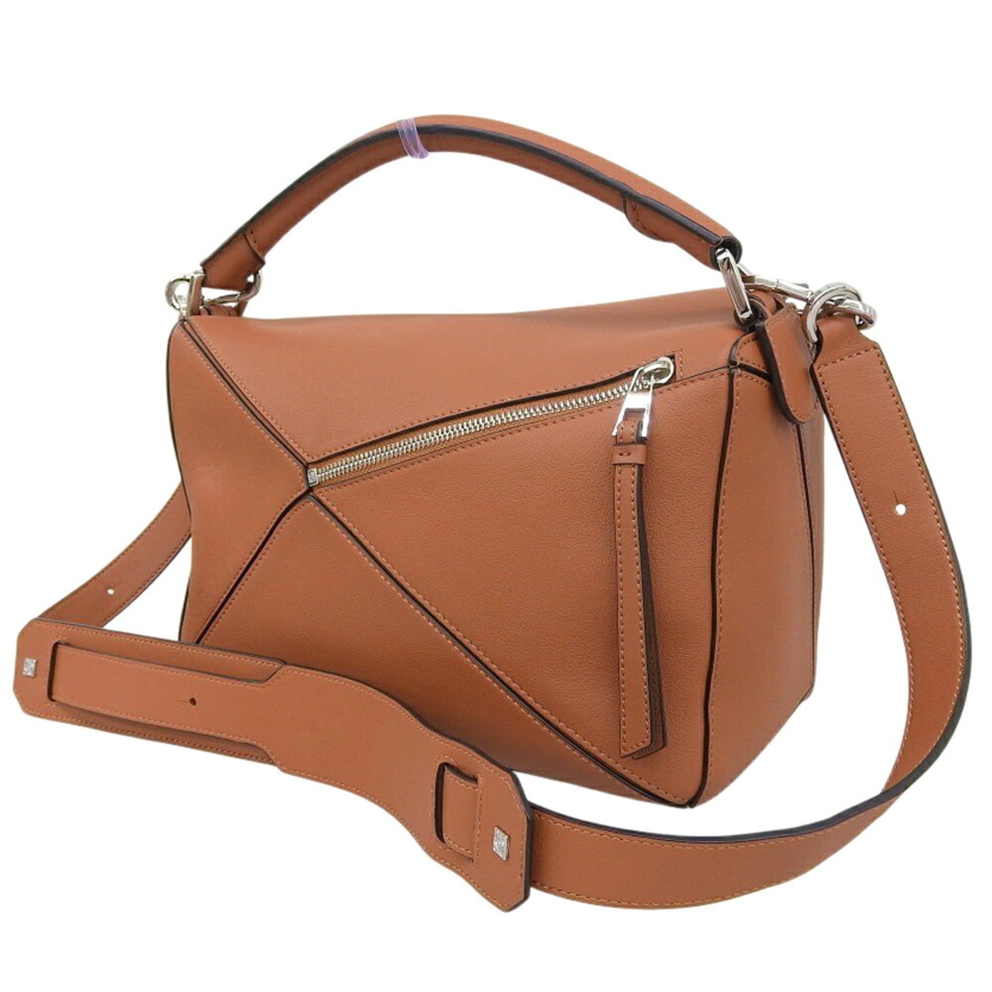 Loewe Brown Leather Handbag Shoulder Bag (Pre-Owned)