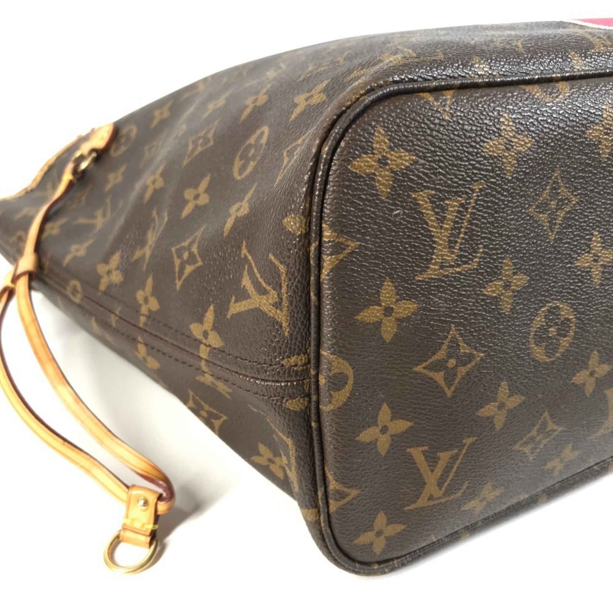 Louis Vuitton Brown Galle Monogram Pink Pivoine Monogram Shoulder Bag Tote Bag (Pre-Owned)
