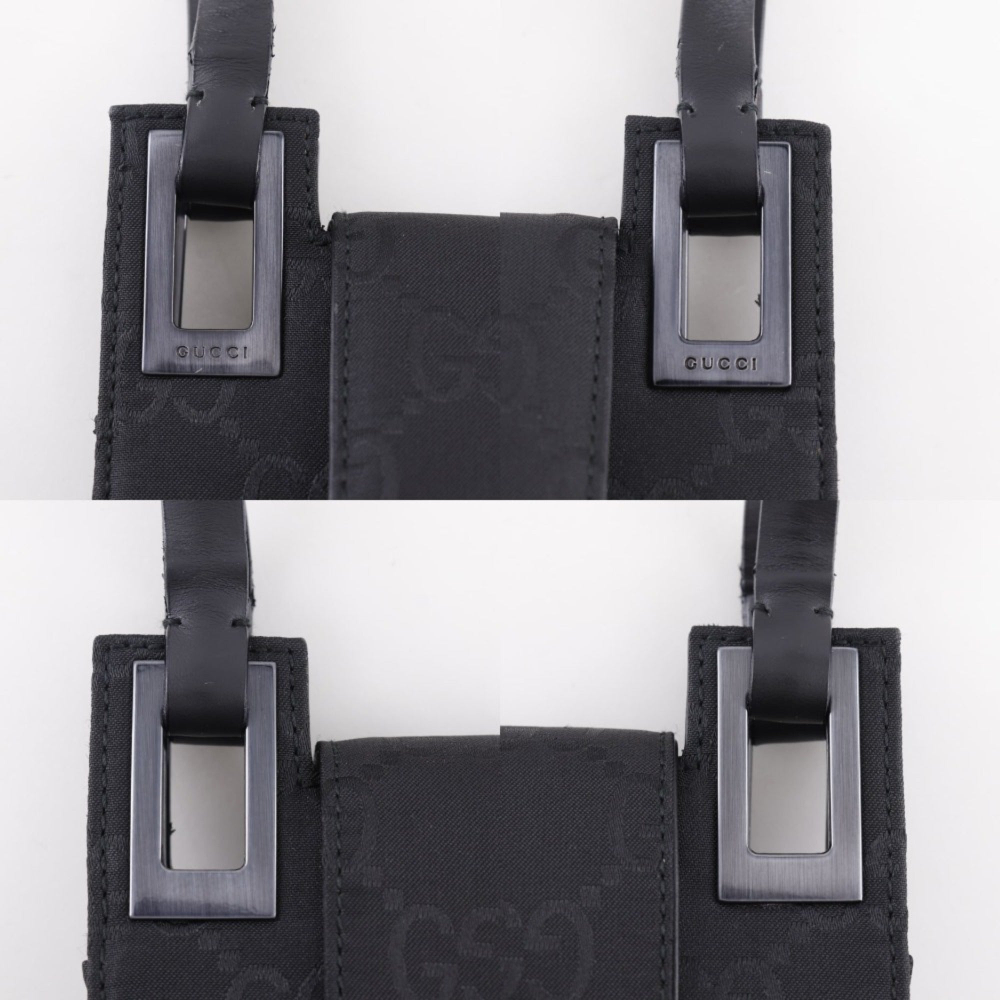 Gucci Black Satin Tote Bag (Pre-Owned)