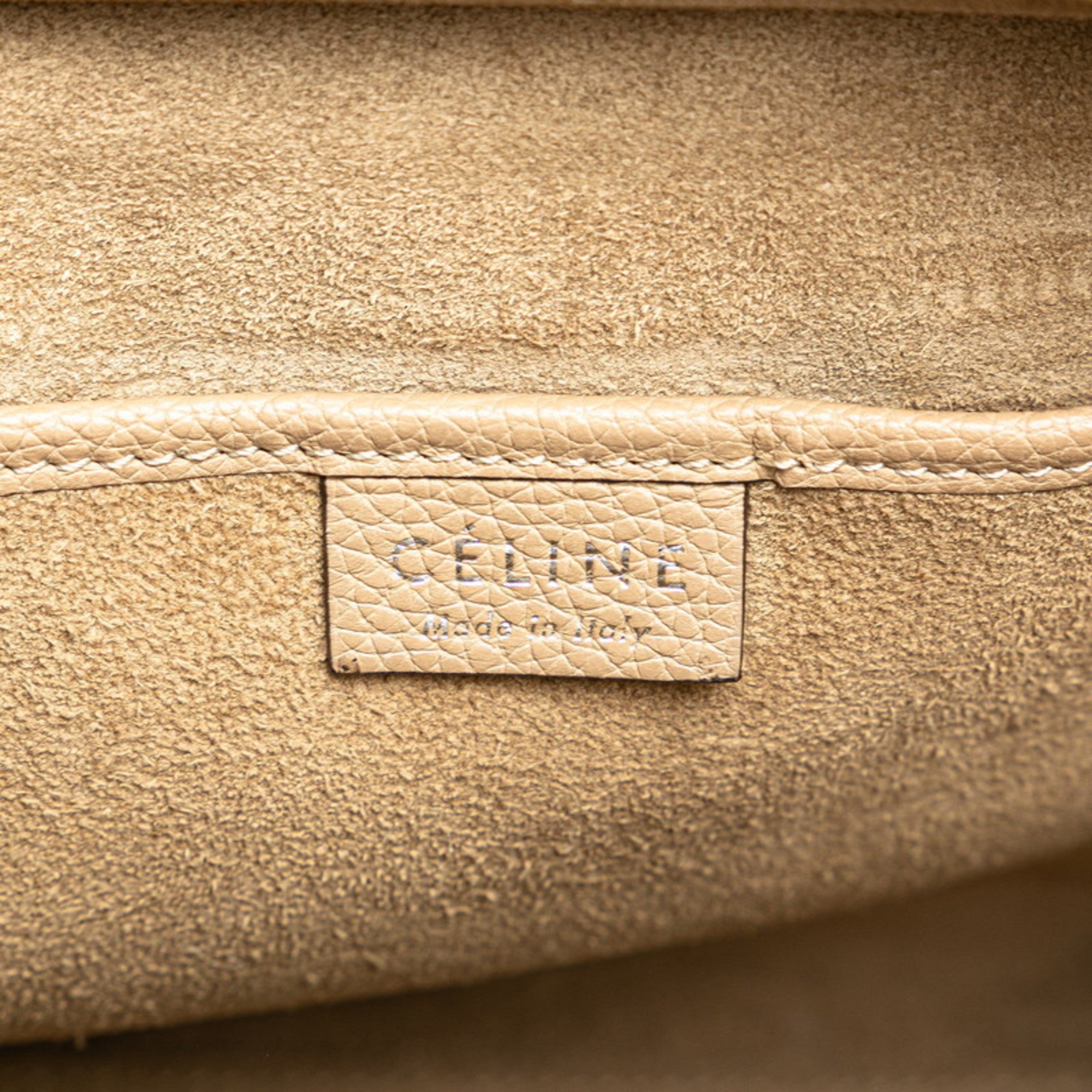 Celine Beige Leather Handbag Shoulder Bag (Pre-Owned)