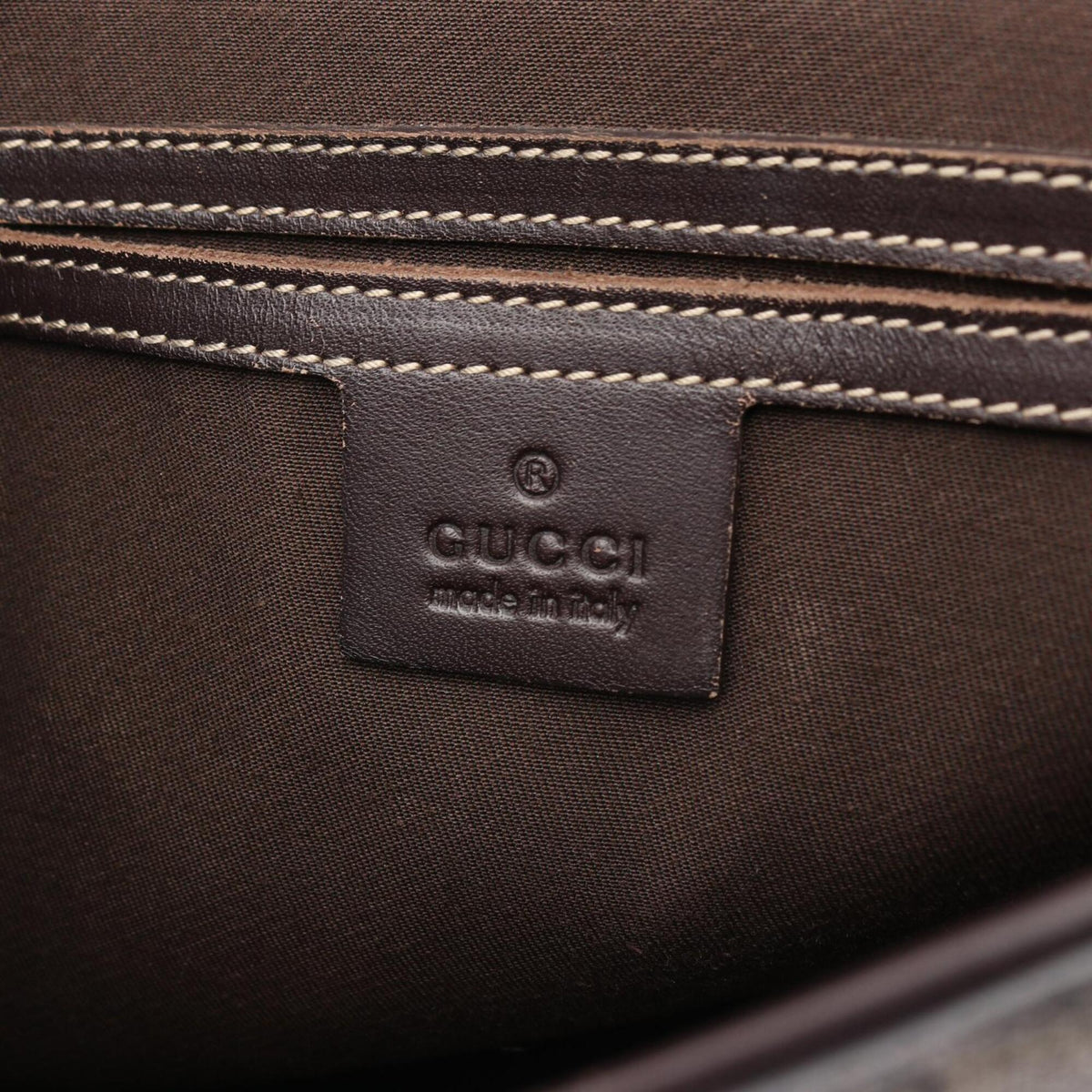Gucci Beige Brown Pvc Leather Handbag Shoulder Bag (Pre-Owned)