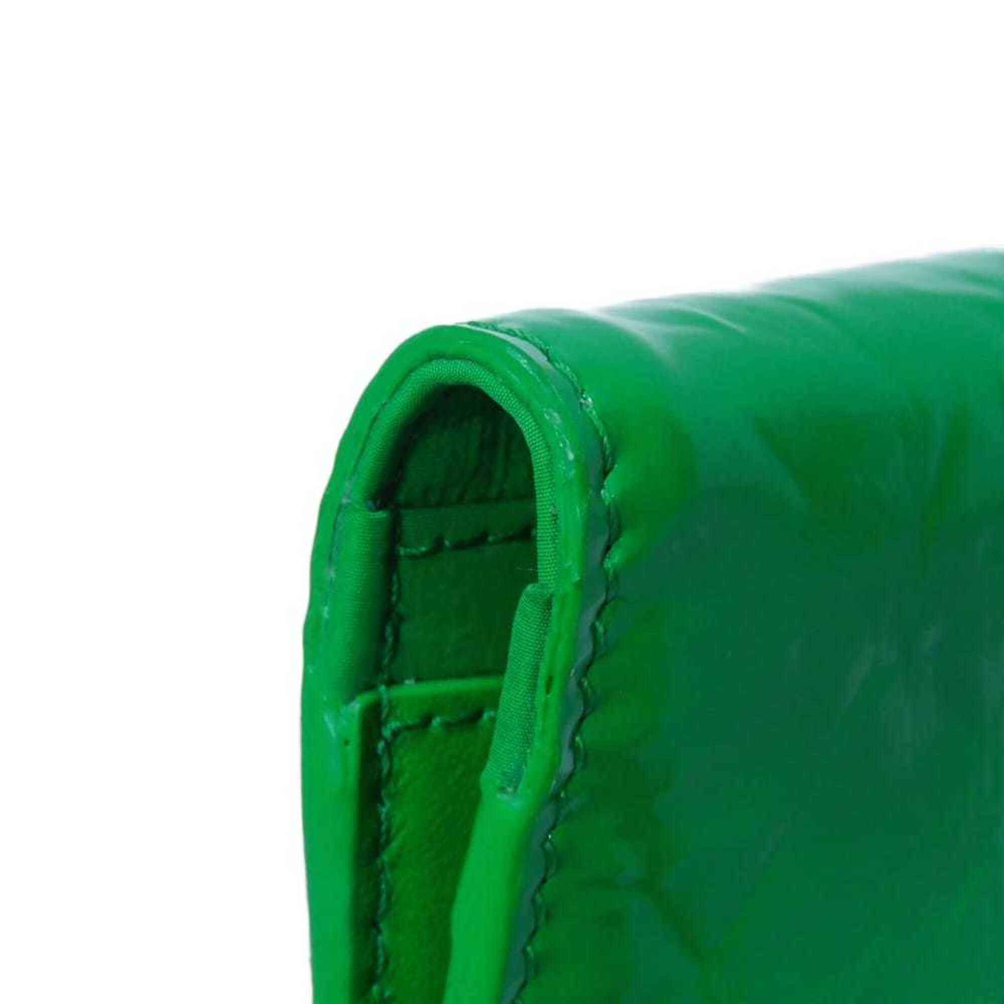 Bottega Veneta Green Leather Long Wallet (Bi-Fold) (Pre-Owned)