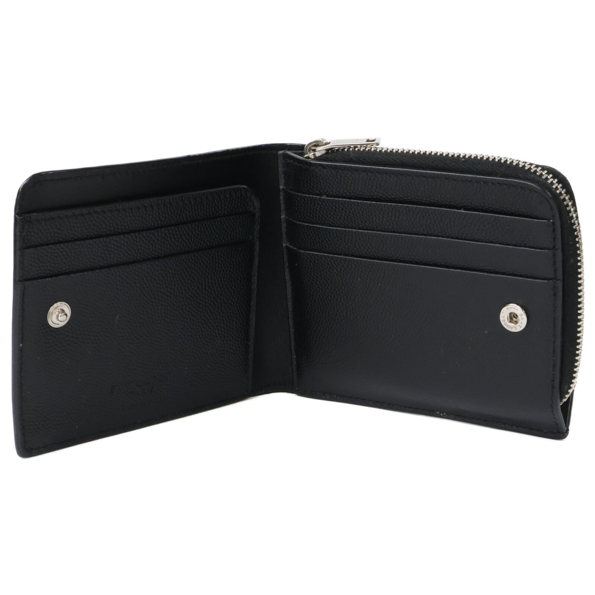 Yves Saint Laurent Black Leather Wallet (Bi-Fold) (Pre-Owned)