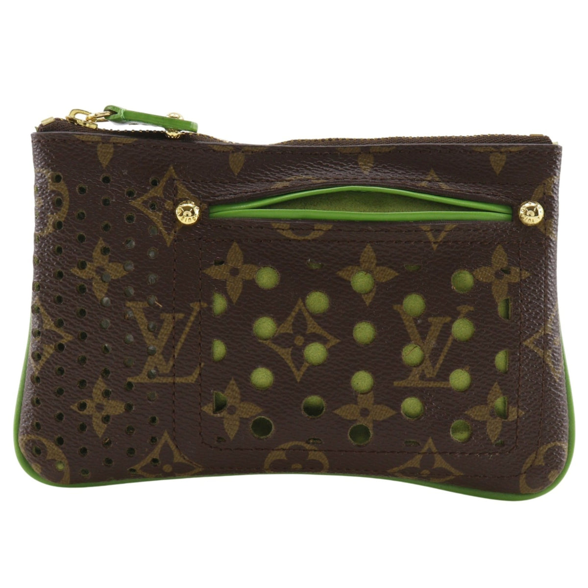 Louis Vuitton Brown Monogram Vert Monogram Pochette Pouch (Pre-Owned)