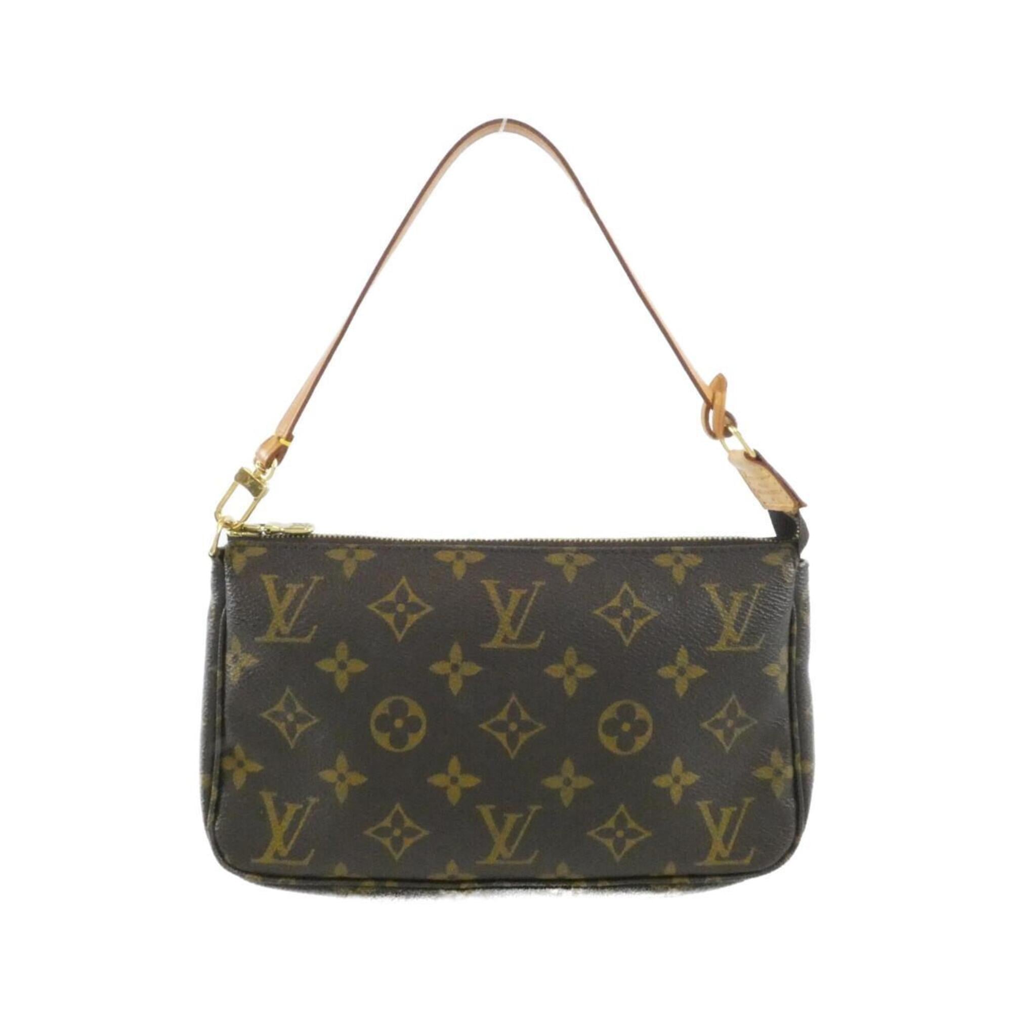Louis Vuitton Monogram Marron Coated Canvas Pochette (Pre-Owned)