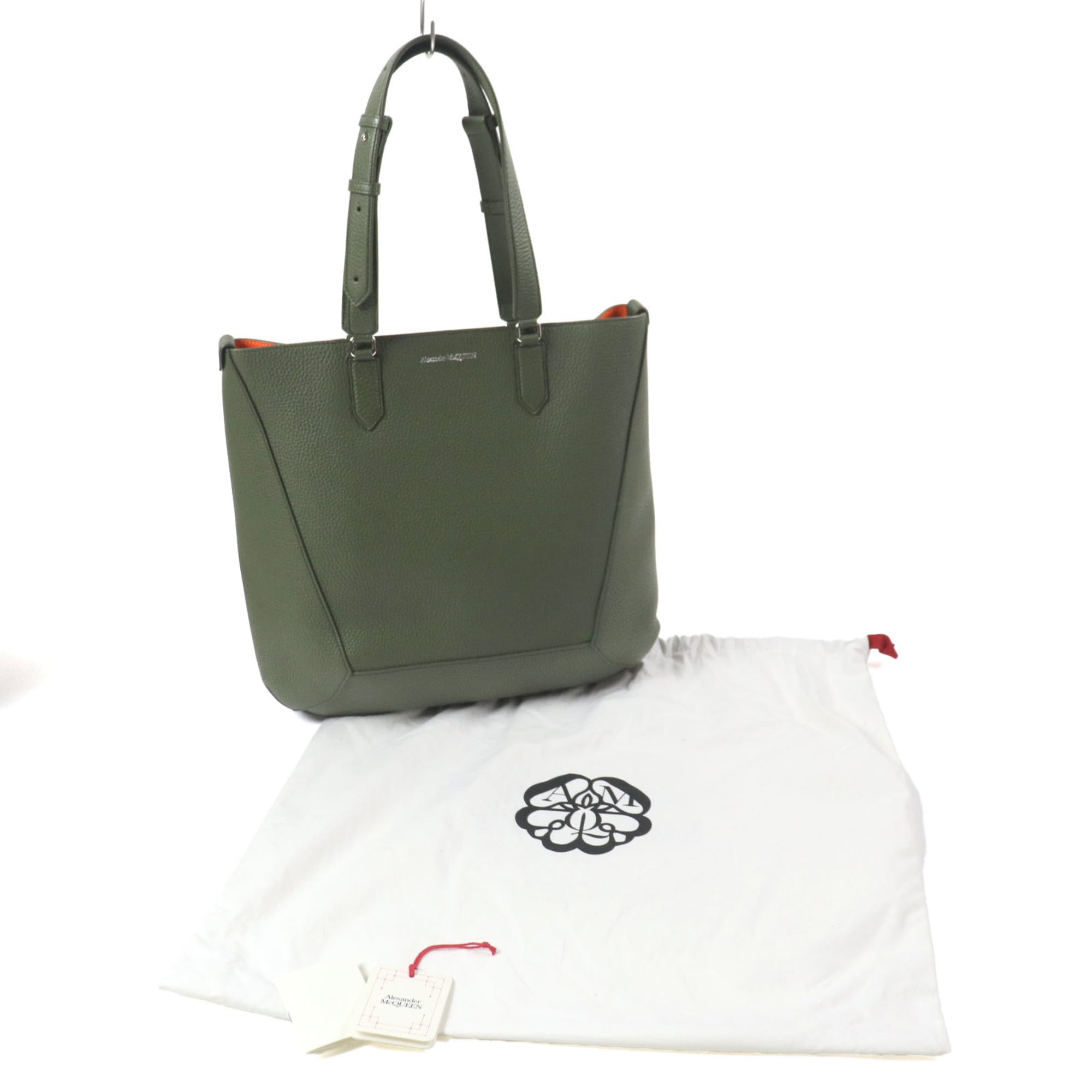 Alexander Mcqueen Khaki Leather Tote Bag (Pre-Owned)