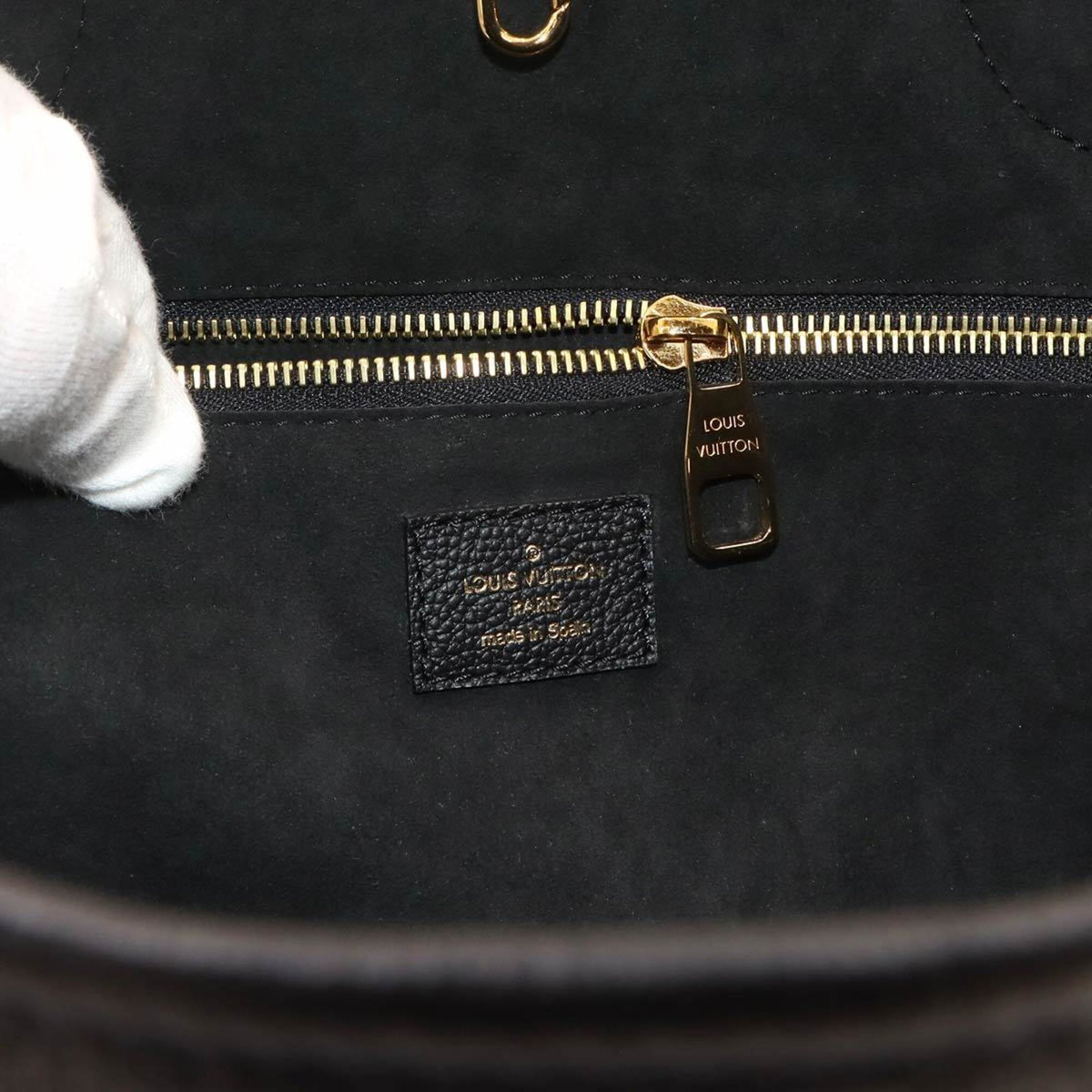 Louis Vuitton Black White Monogram Empreinte Leather Handbag Pouch Tote Bag (Pre-Owned)