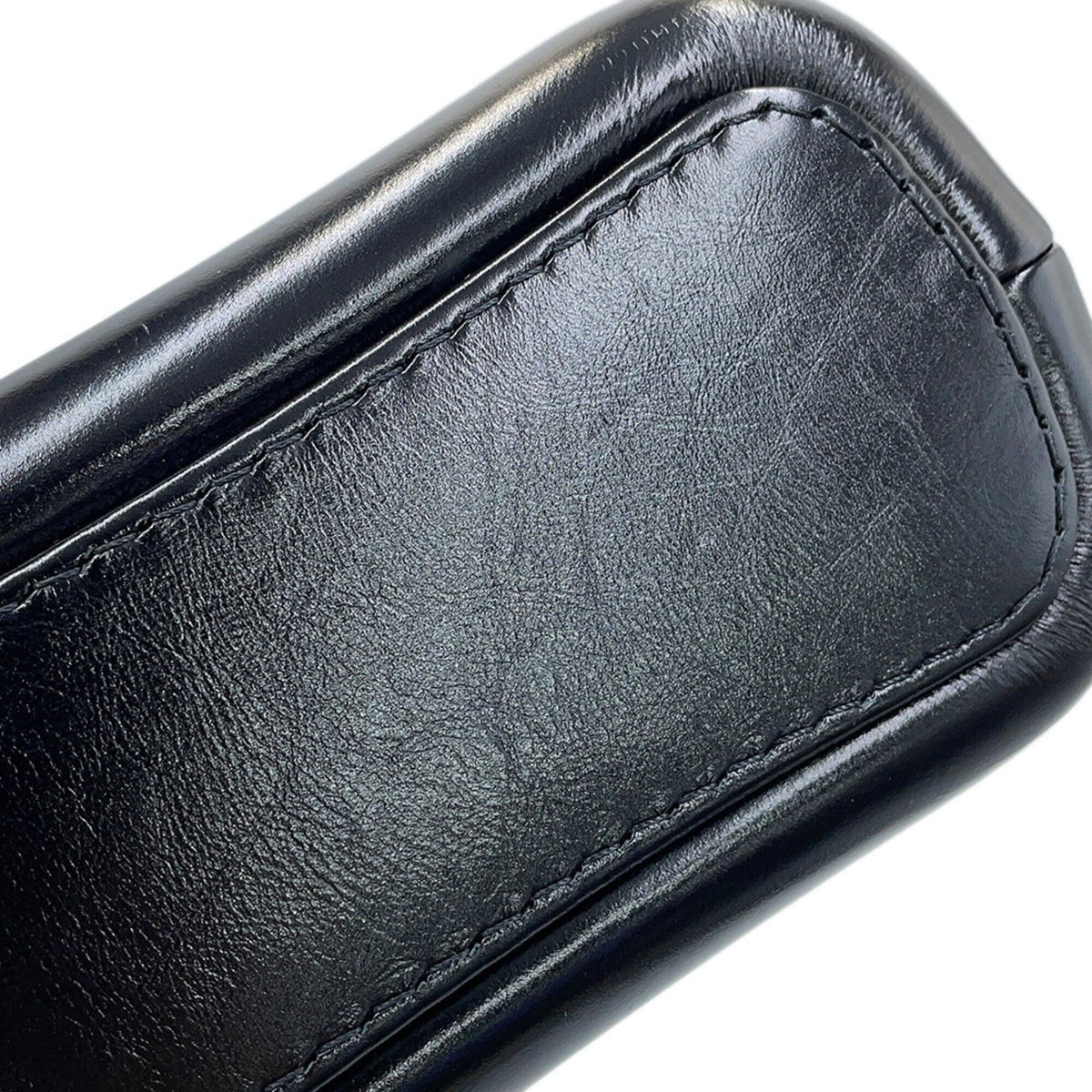 Chanel Gabriel Black Leather Handbag Shoulder Bag (Pre-Owned)