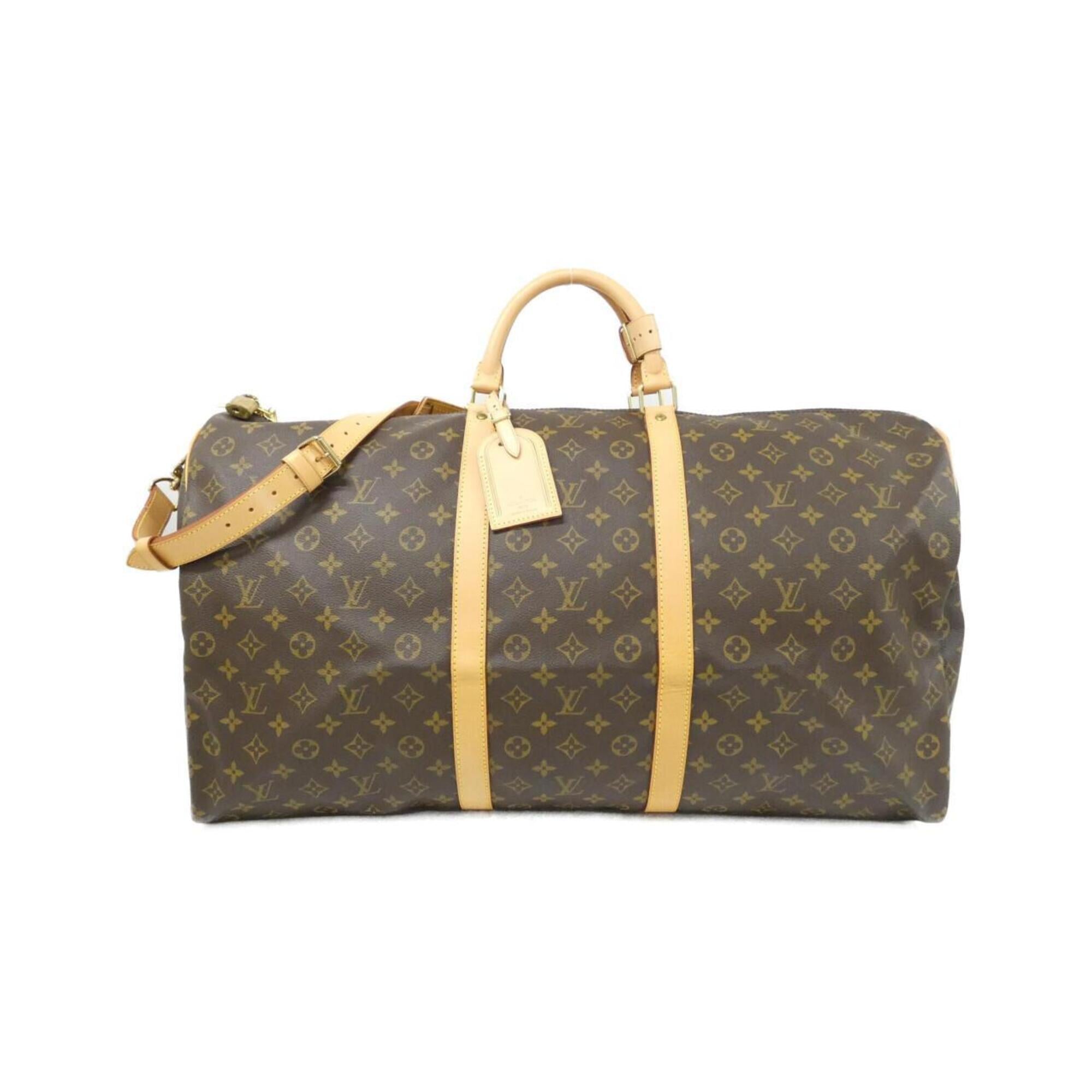 Louis Vuitton Monogram Marron Coated Canvas Boston Bag (Pre-Owned)