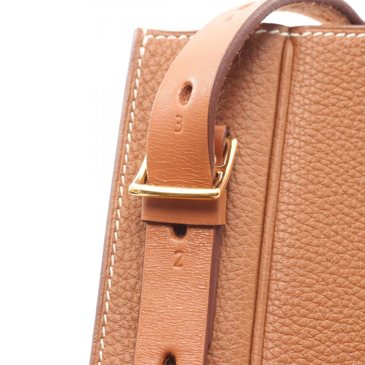Hermes Brown Gold Togo Leather Leather Handbag Shoulder Bag (Pre-Owned)