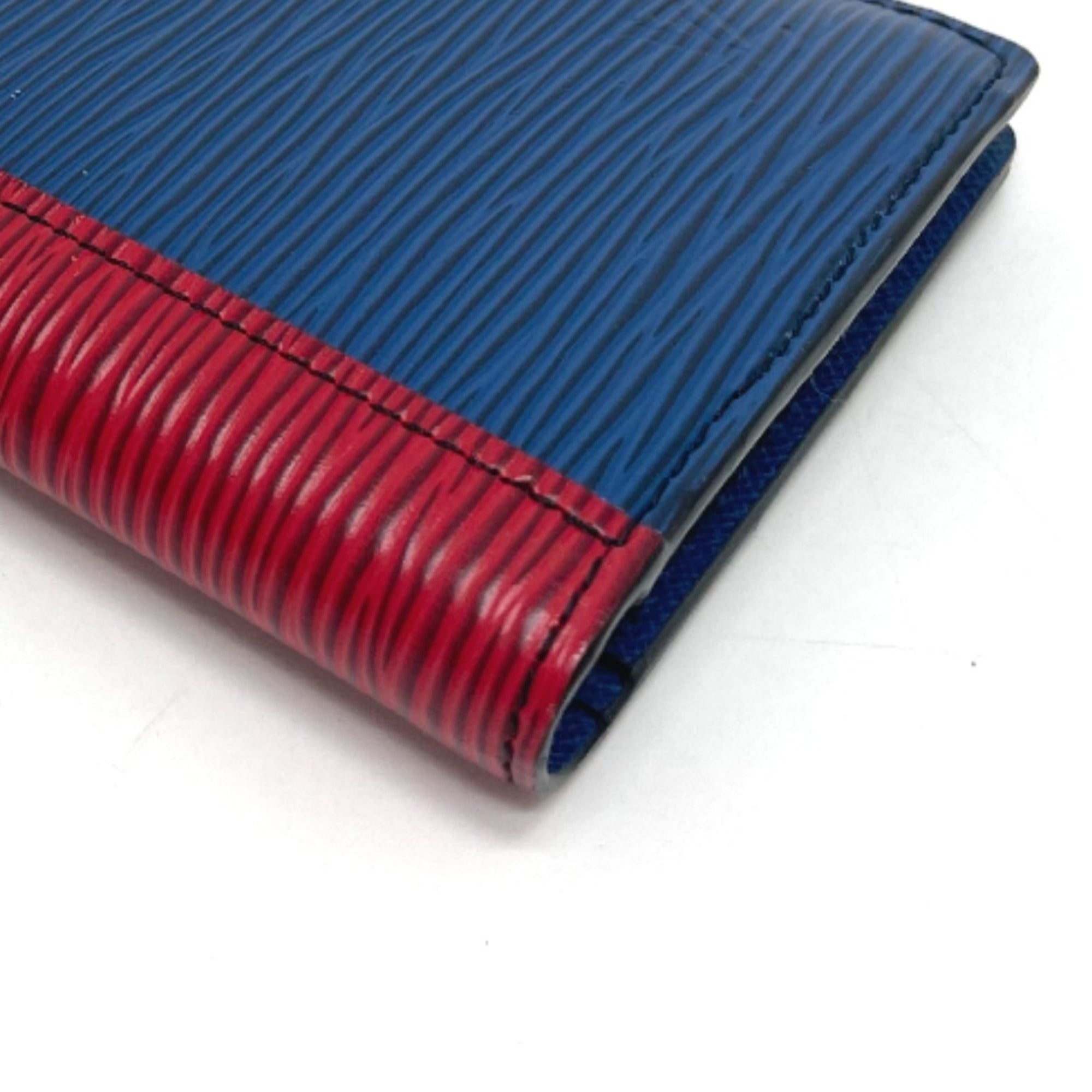 Louis Vuitton Epi Blue Green Red Color Epi Leather Long Wallet (Bi-Fold) (Pre-Owned)