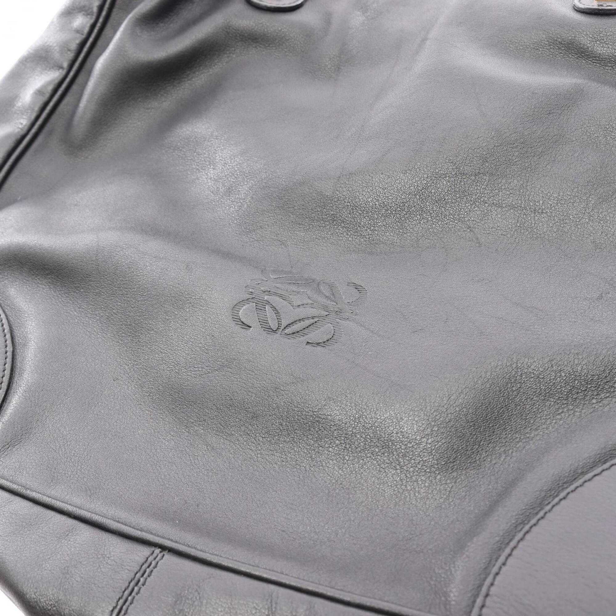 Loewe Black Leather Handbag Tote Bag (Pre-Owned)