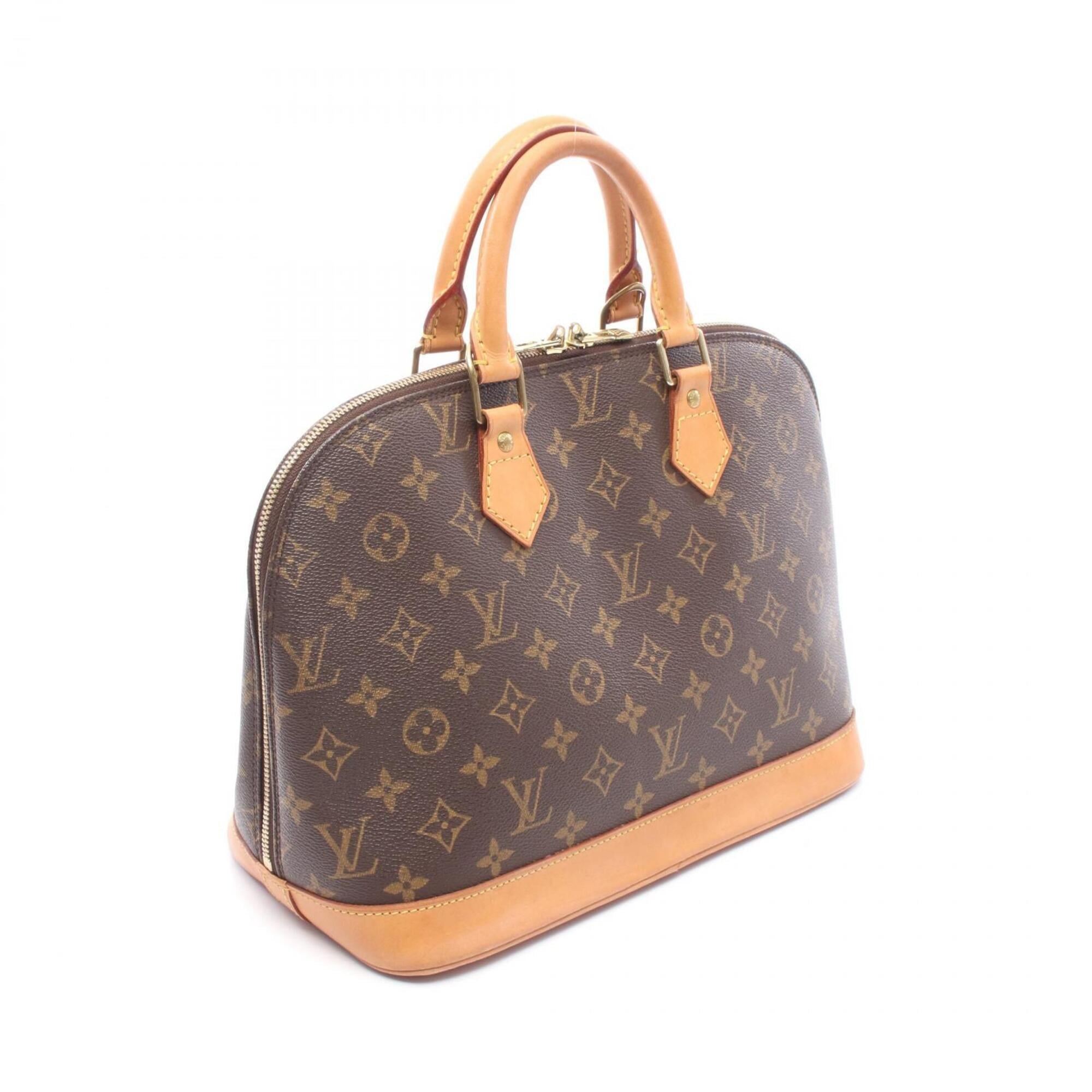 Louis Vuitton Brown Coated Canvas Pvc Monogram Leather Handbag (Pre-Owned)
