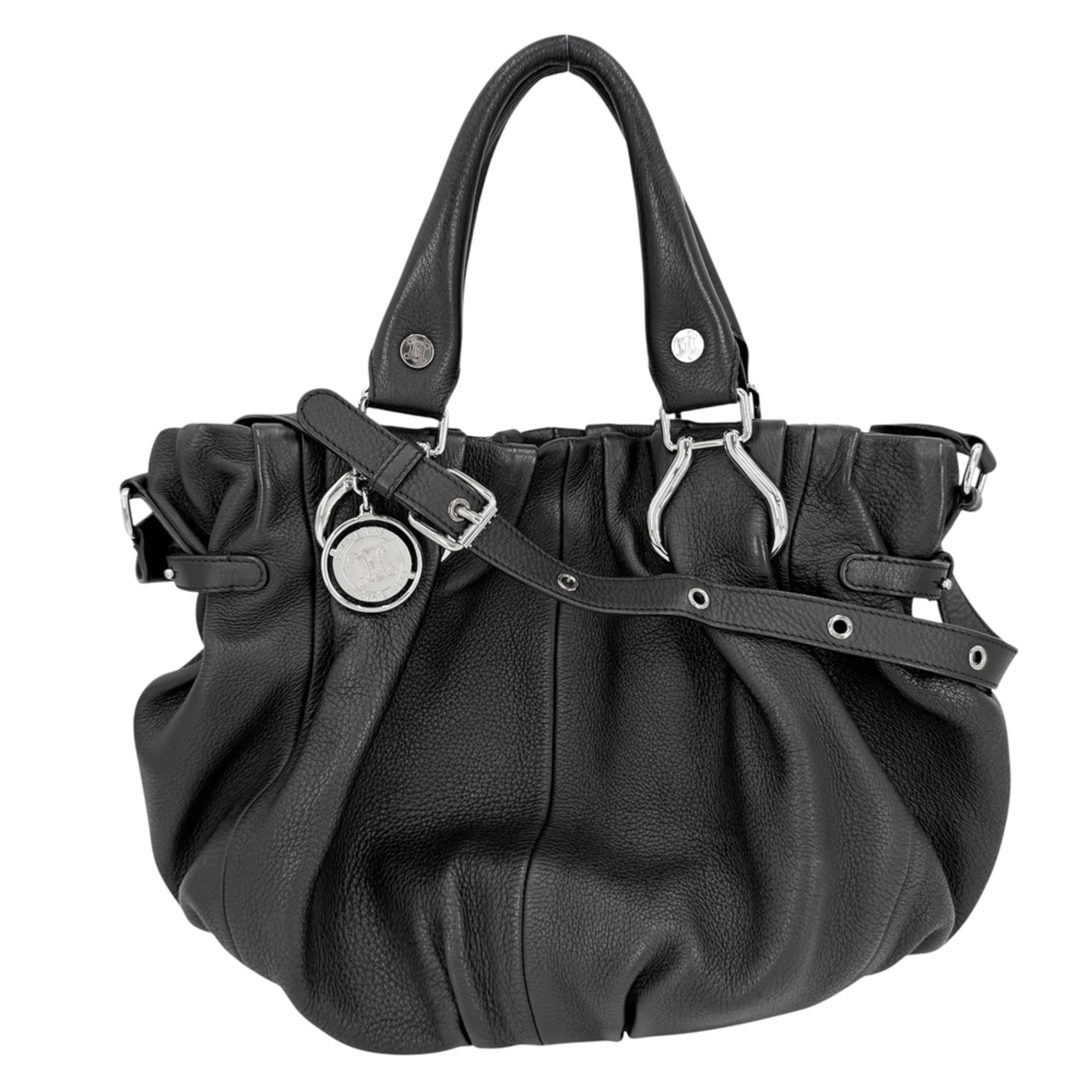 Celine Black White Leather Shoulder Bag (Pre-Owned)