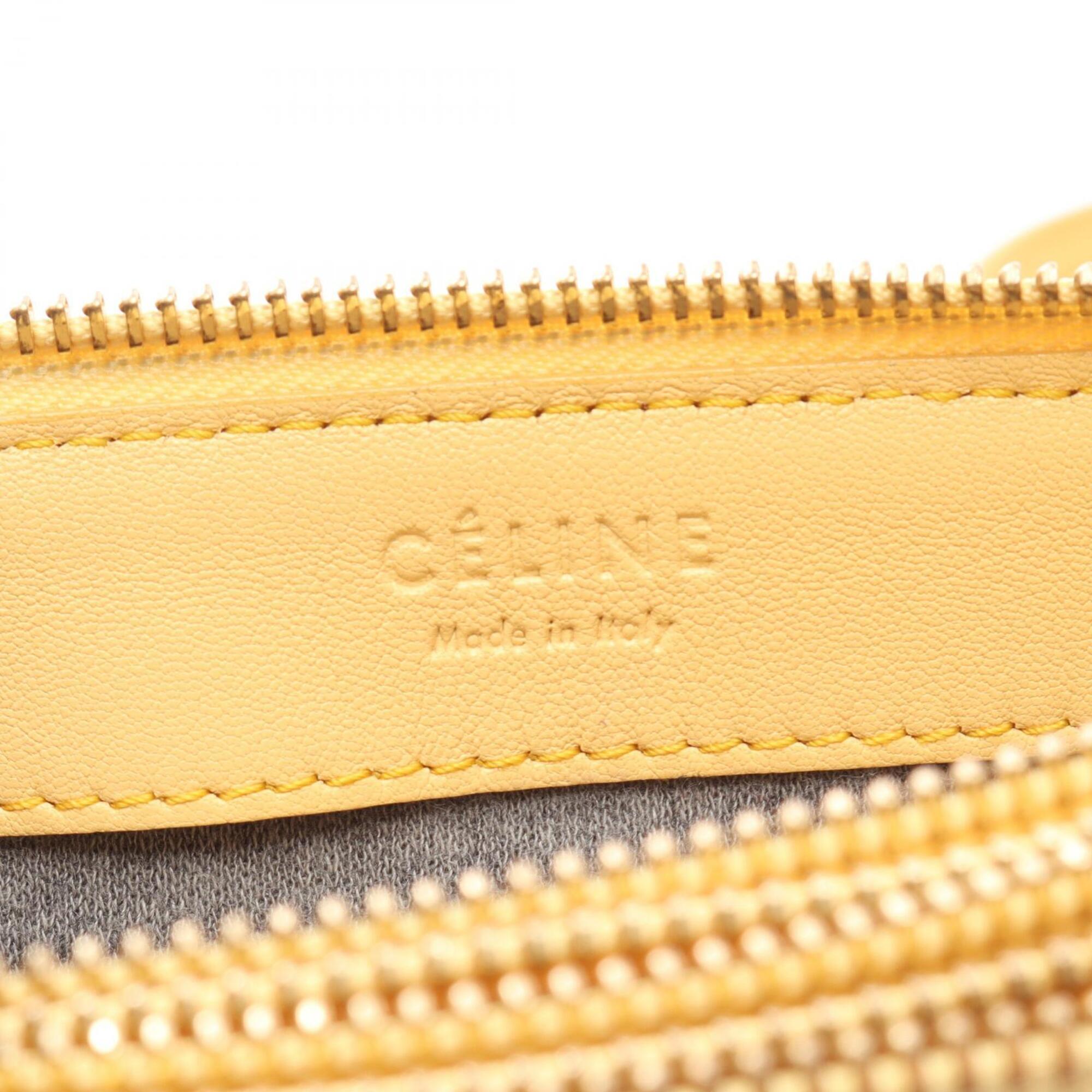 Celine Yellow Leather Handbag Shoulder Bag (Pre-Owned)