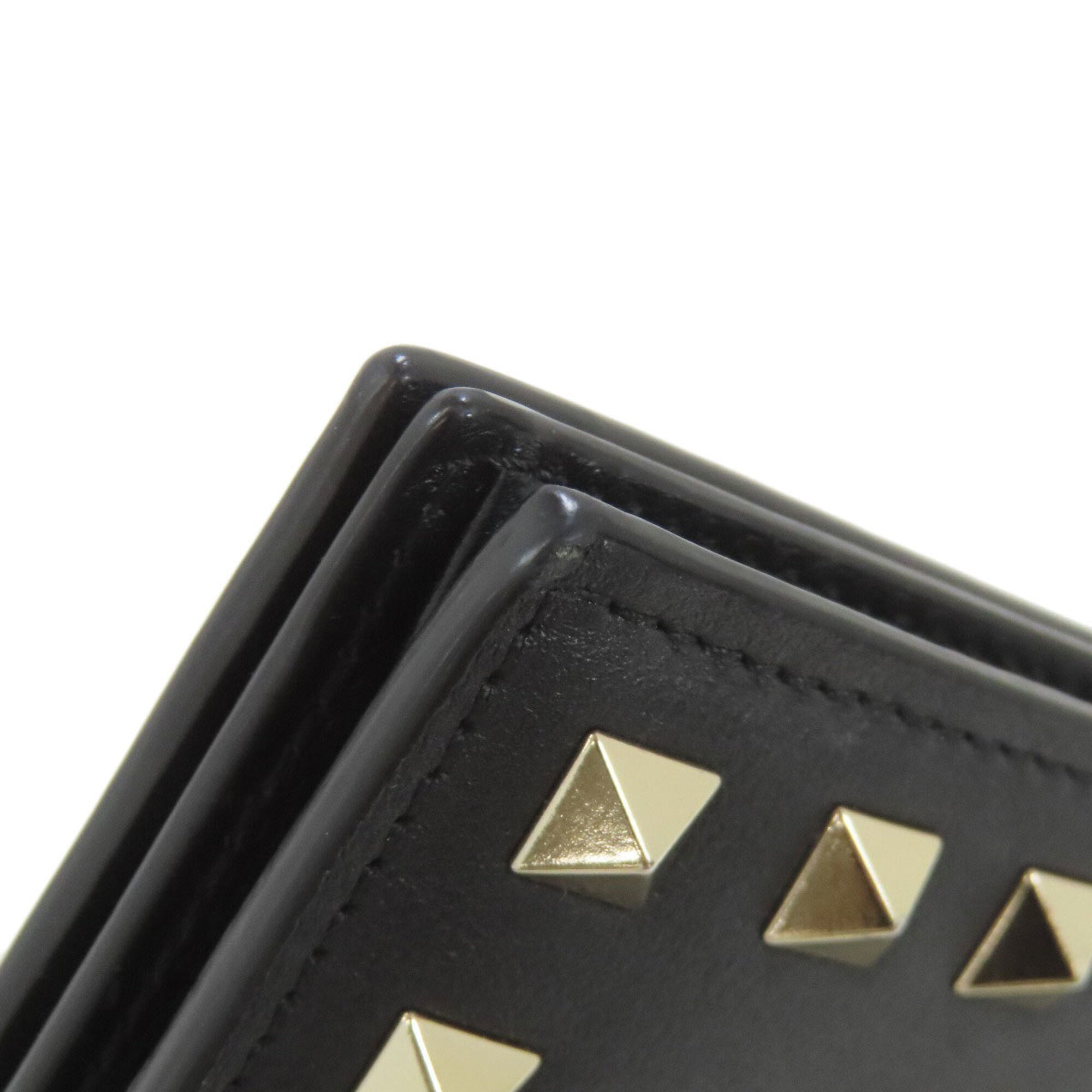 Valentino Garavani Black Leather Wallet (Bi-Fold) (Pre-Owned)