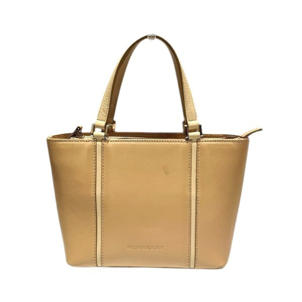 Burberry Beige Canvas Leather Handbag (Pre-Owned)