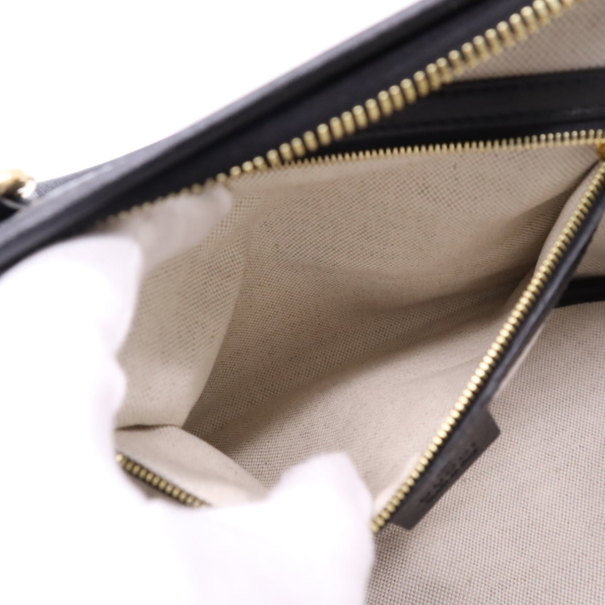 Gucci Beige Brown Leather Handbag Shoulder Bag (Pre-Owned)