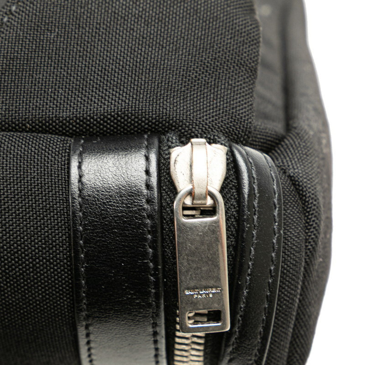 Saint Laurent Black Canvas Leather Fanny Pack (Pre-Owned)
