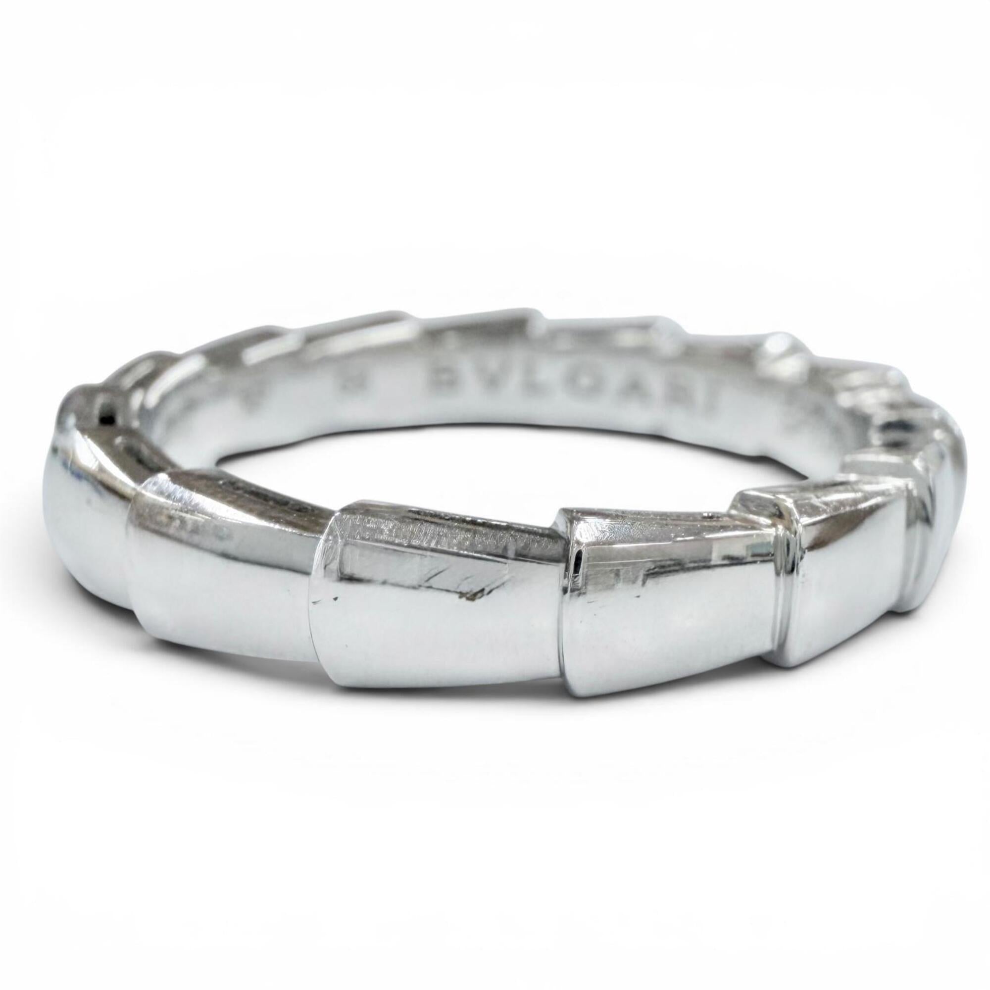 Bvlgari White Gold White Gold (18K) Band Ring (Pre-Owned)