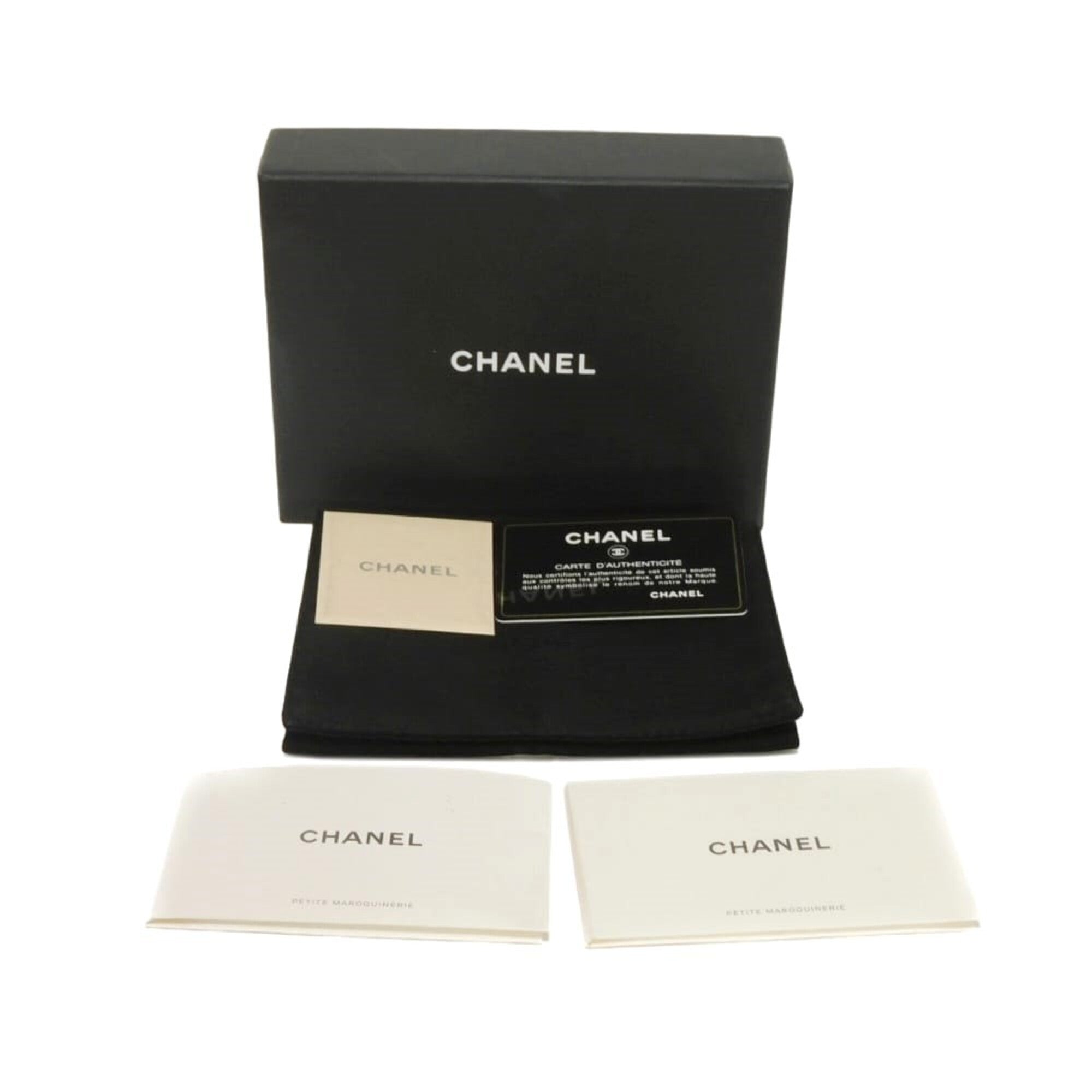 Chanel Gray Leather Wallet (Bi-Fold) (Pre-Owned)