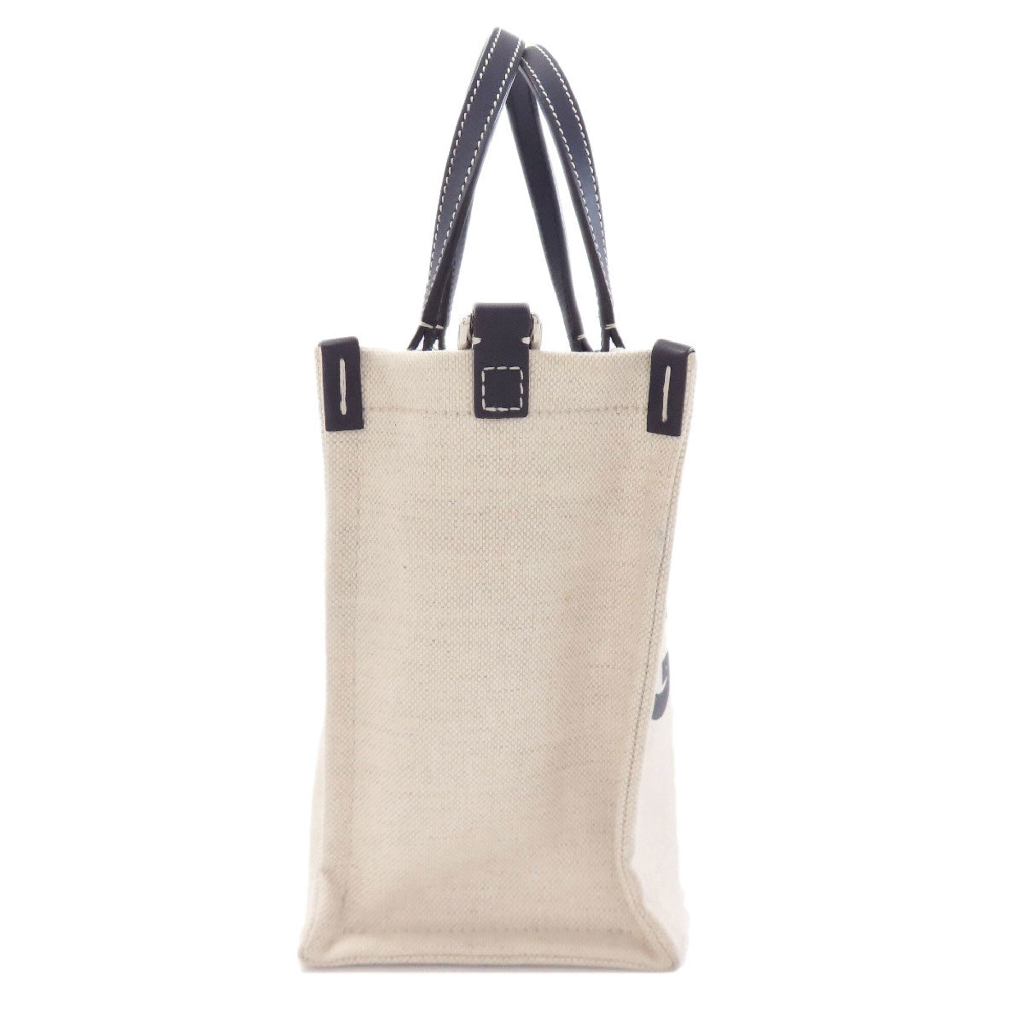 Gucci Navy White Canvas Handbag (Pre-Owned)