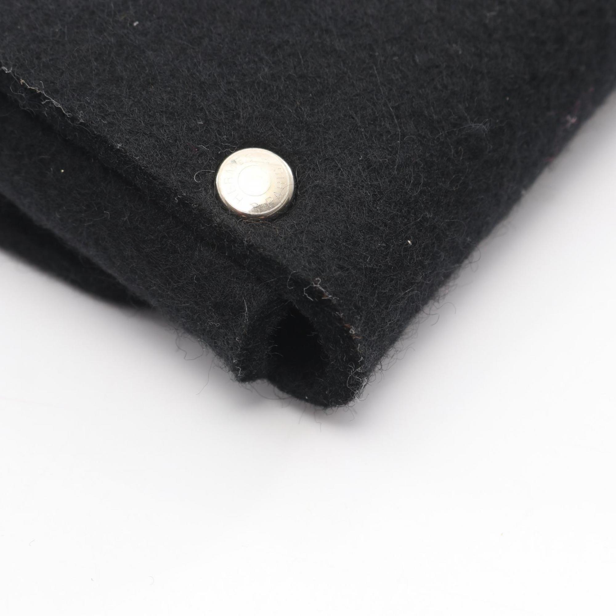 Hermes Black Felt Pouch (Pre-Owned)